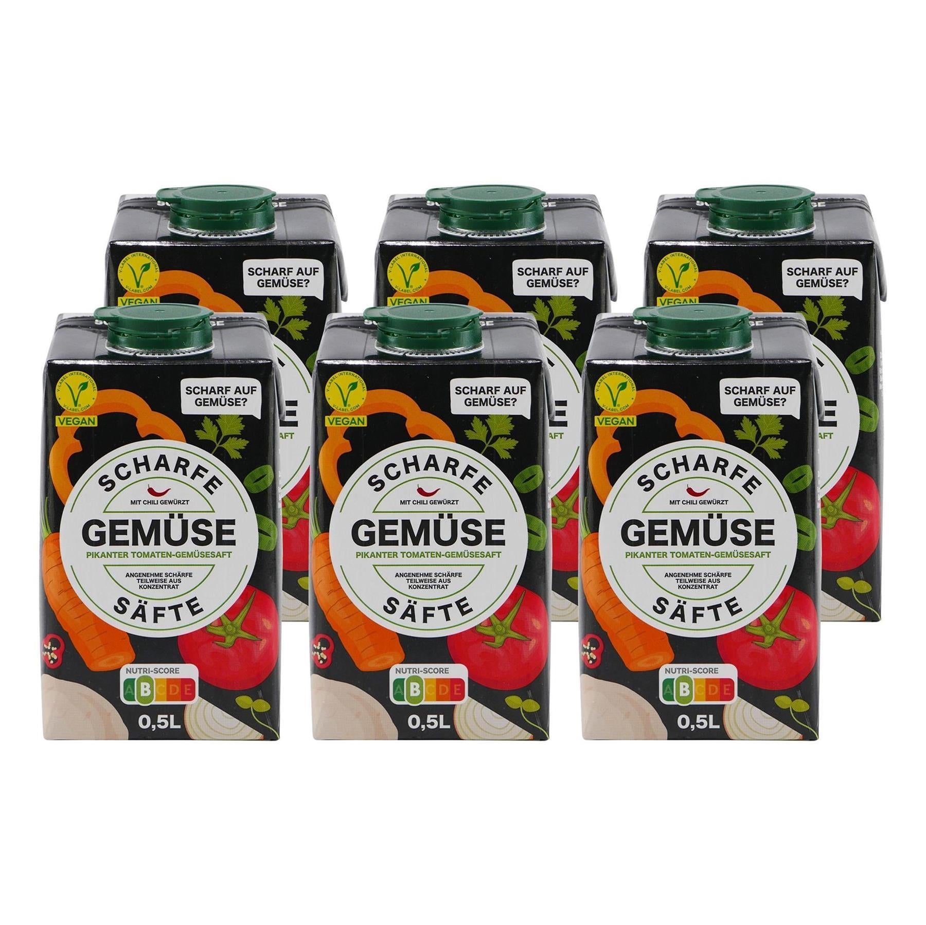 Scharfe Säfte Gemüse (12 x 0,5L)