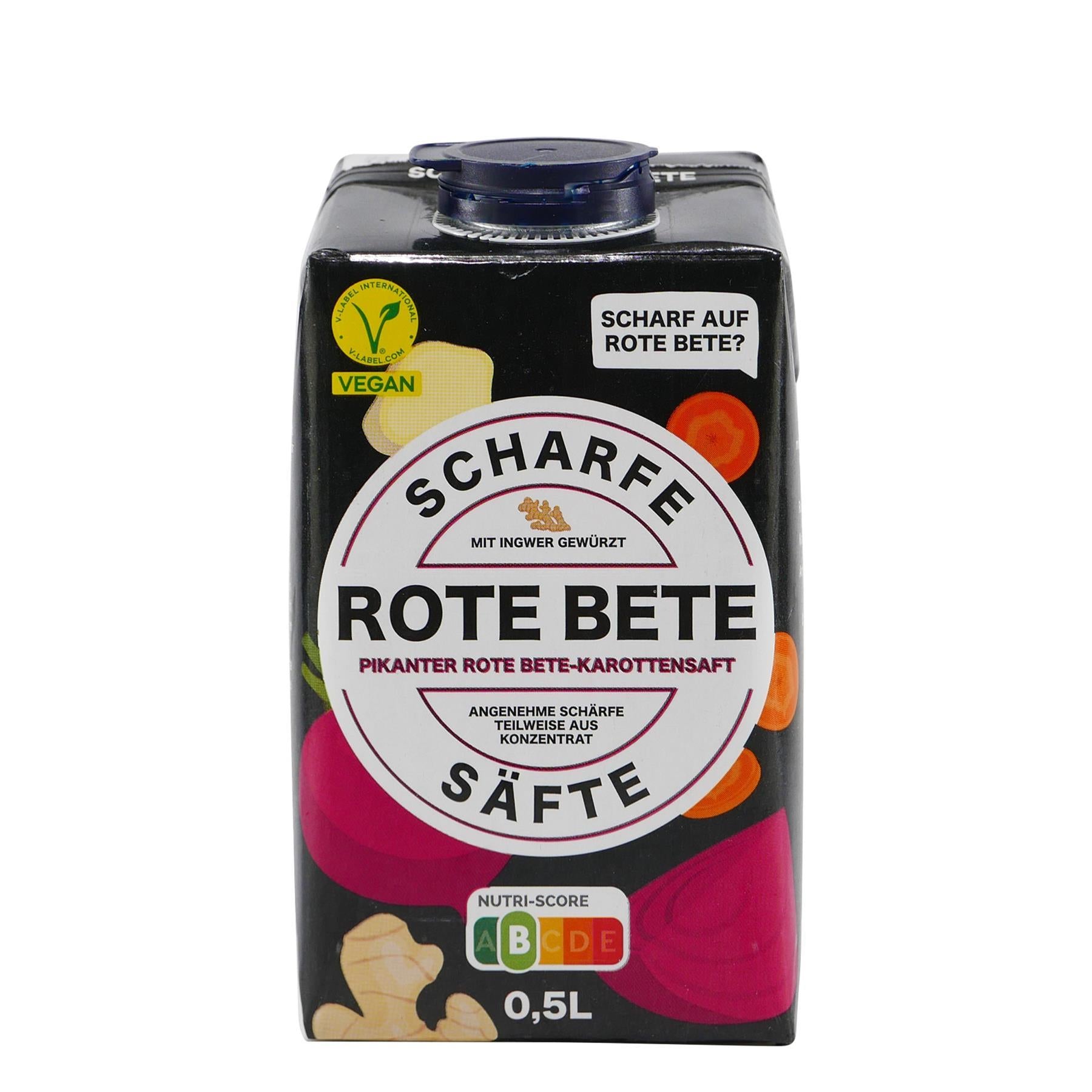 Scharfe Säfte Rote Bete mit Ingwer (12 x 0,5L)