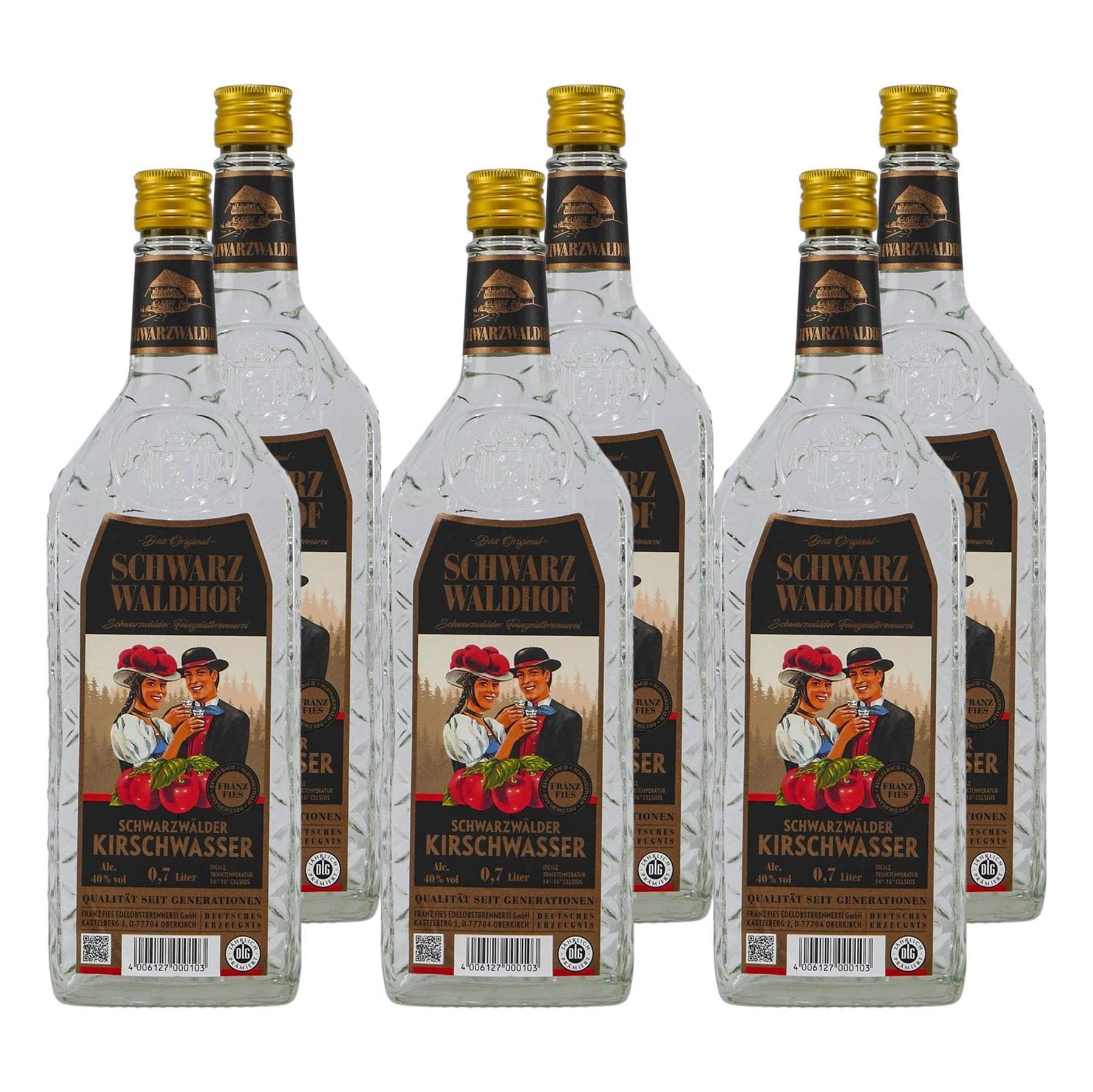 Schwarz Waldhof Schwarzwälder Kirschwasser (6 x 0,7L)