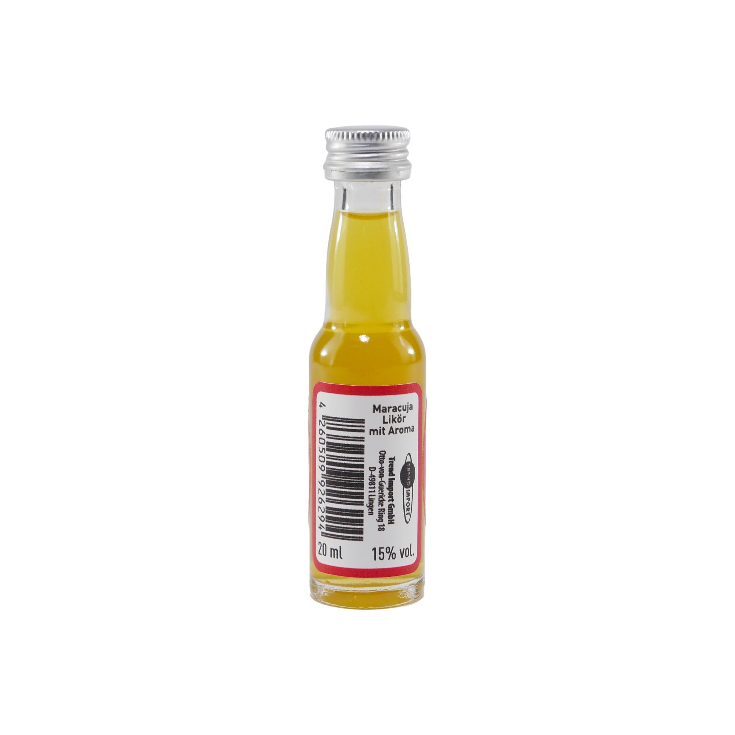 Spaßflasche Maracuja-Likör "Trau Keinem" (12 x 0,02L)