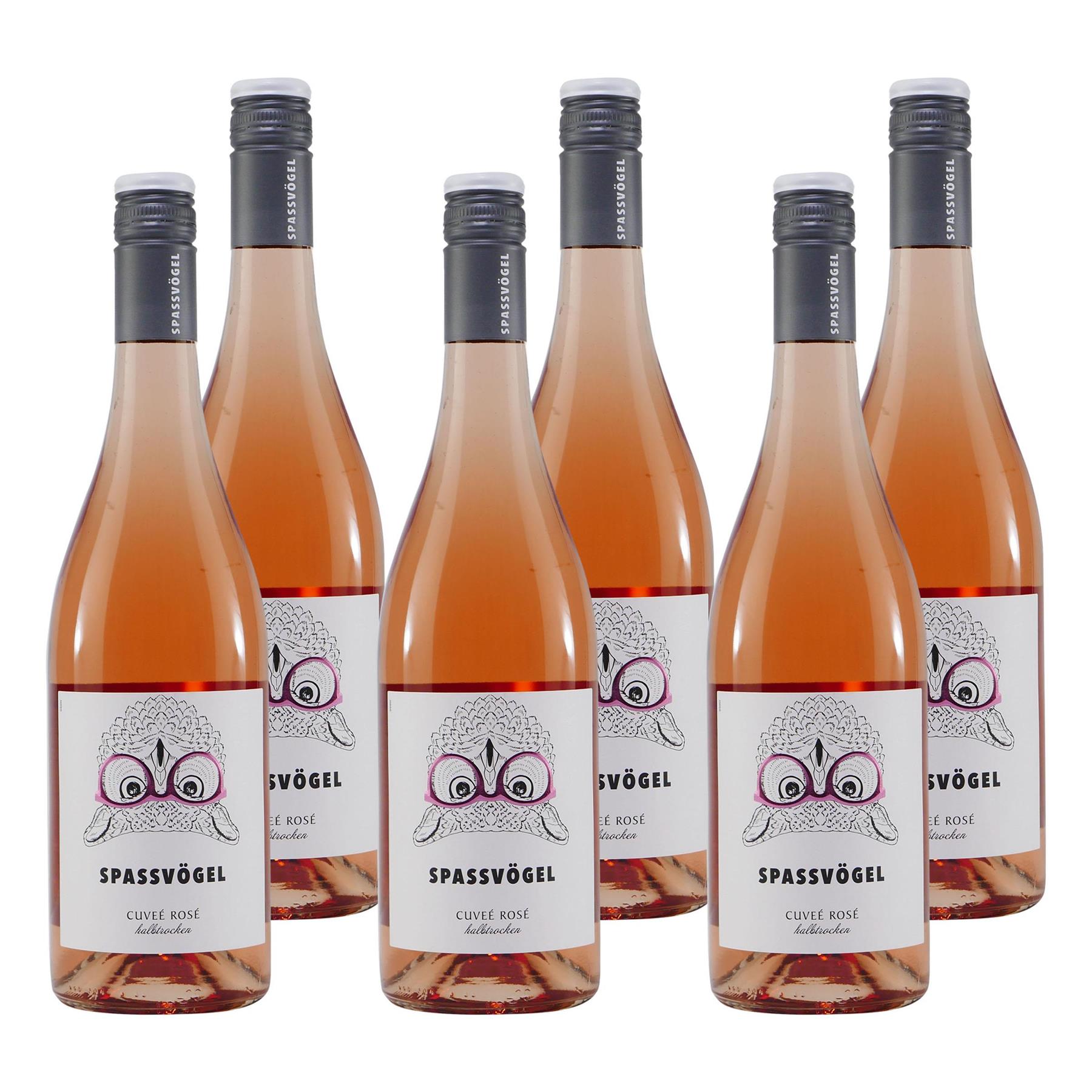 Spassvögel Cuveé Rosé -halbtrocken- (6 x 0,75L)