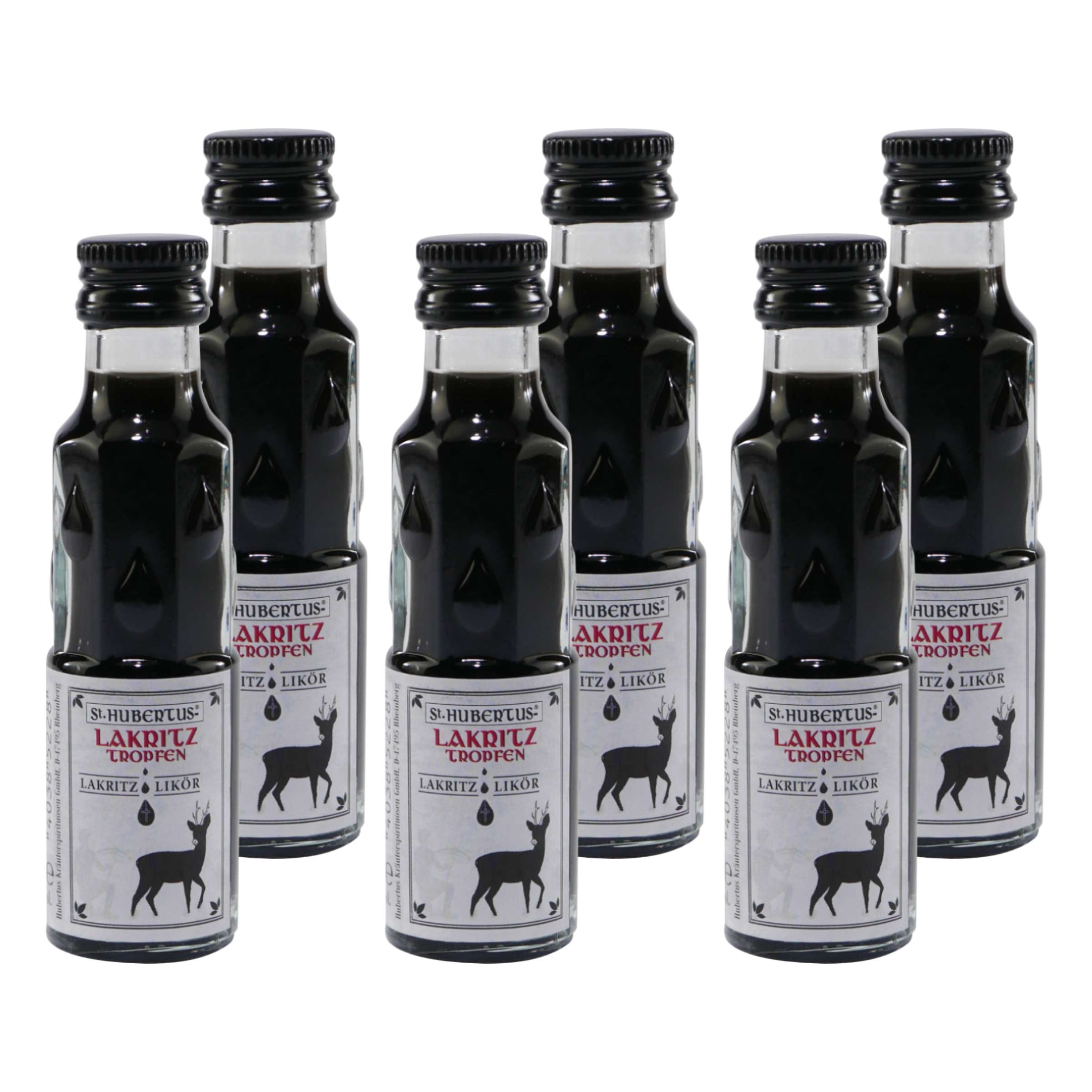 St. Hubertus Tropfen Lakritz Likör (24 x 0,02L)