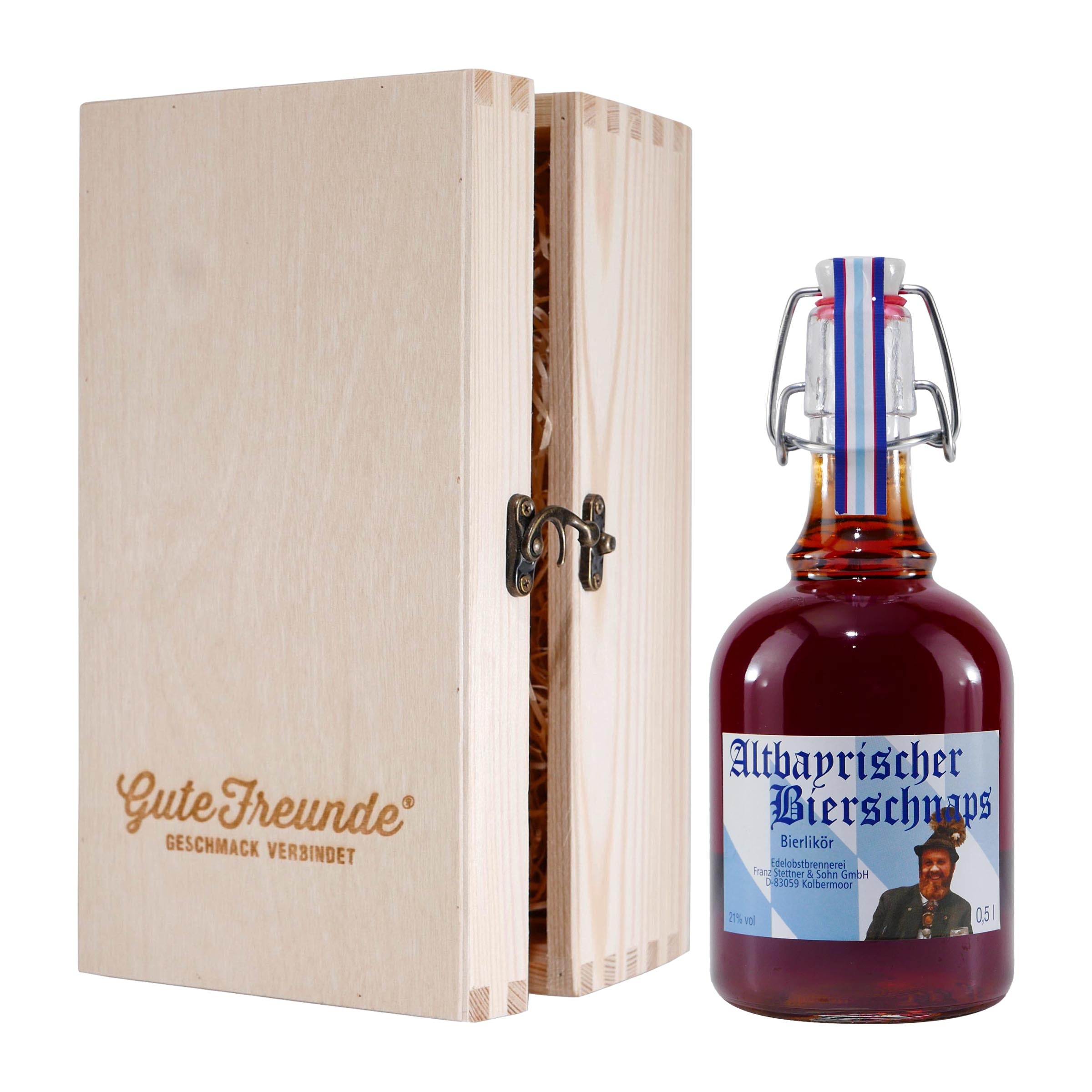 Stettner Altbayrischer Bierschnaps mit Geschenk-HK