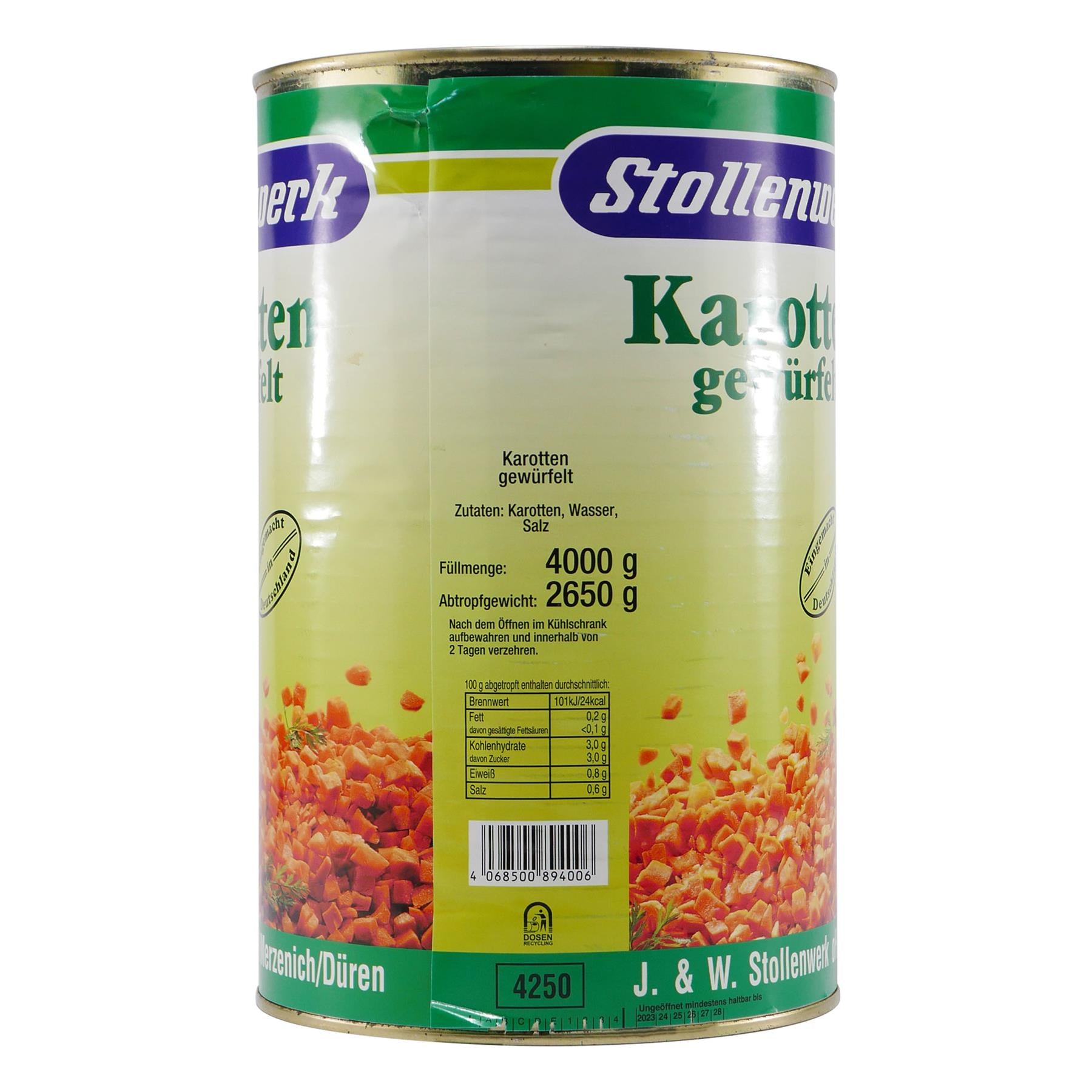 Stollenwerk Karotten Gewürfelt 4,0KG