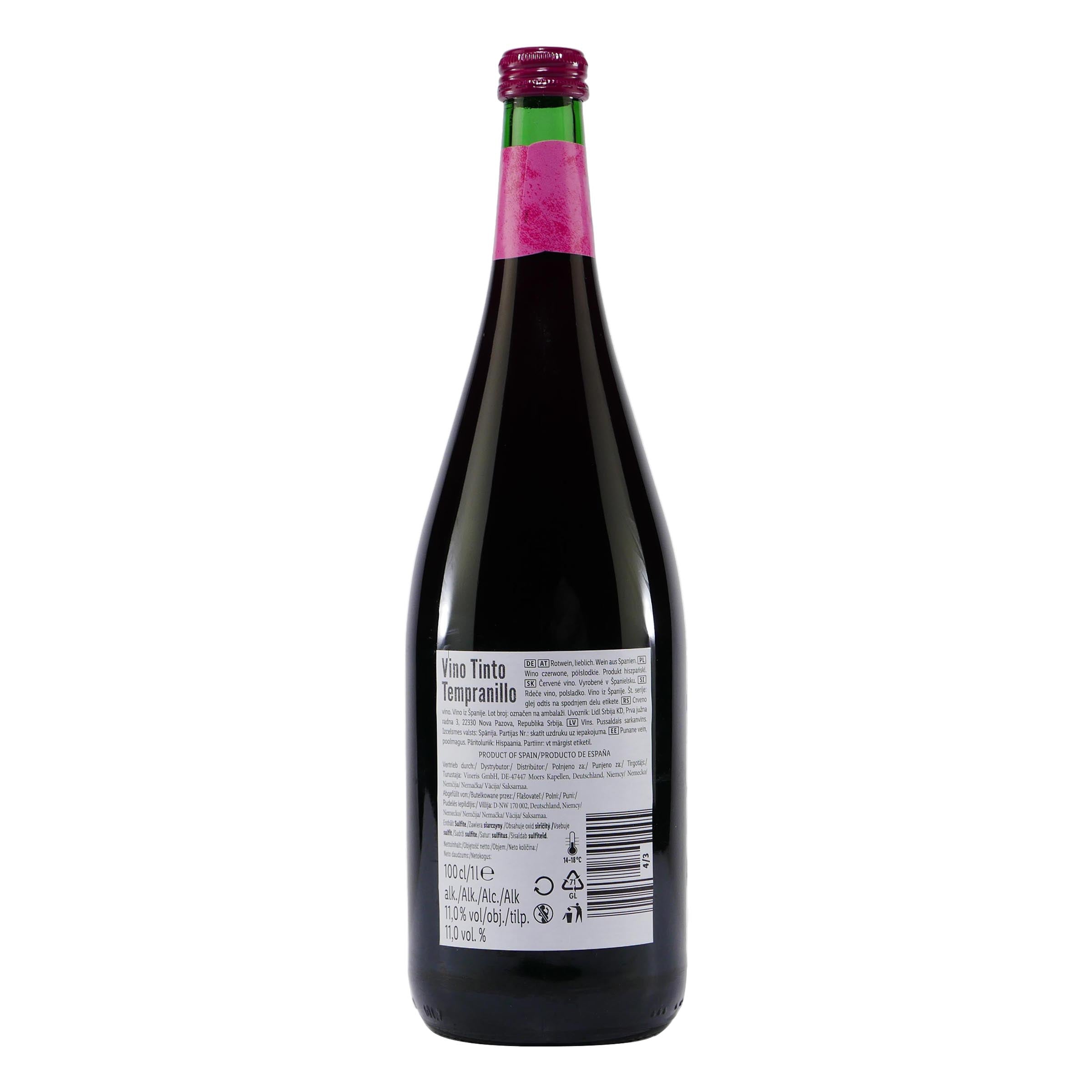 Tempranillo Vino Tinto -lieblich- (6 x 1,0L)
