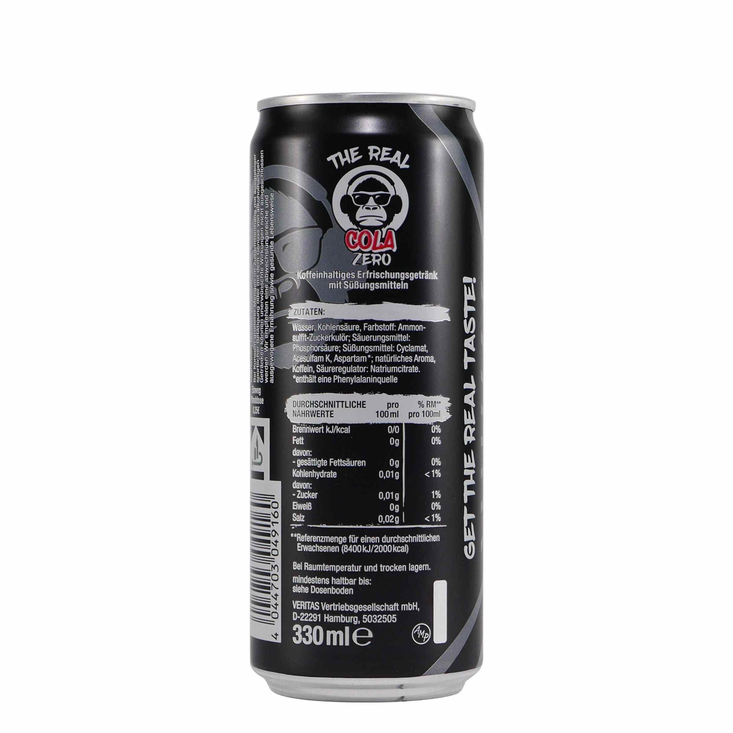 The Real Cola Zero Extra Koffein (24 x 0,33L) EINWEG