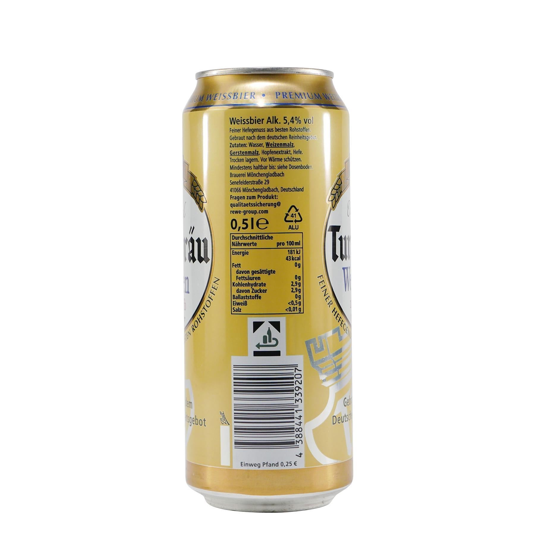 Turmbräu Weißbier Naturtrüb (24 x 0,5L) EINWEG