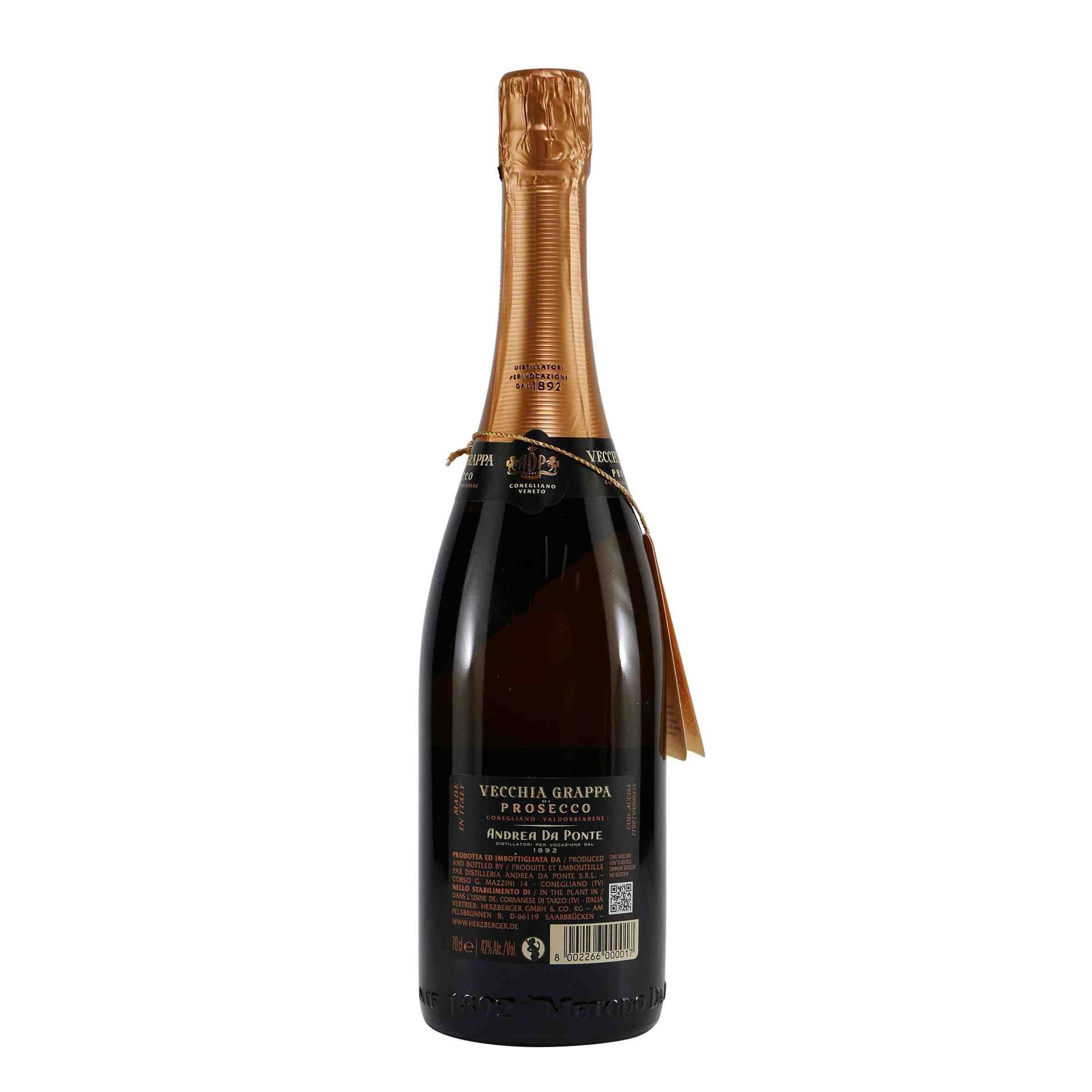 Vecchia Grappa di Prosecco mit Geschenk-Holzkiste