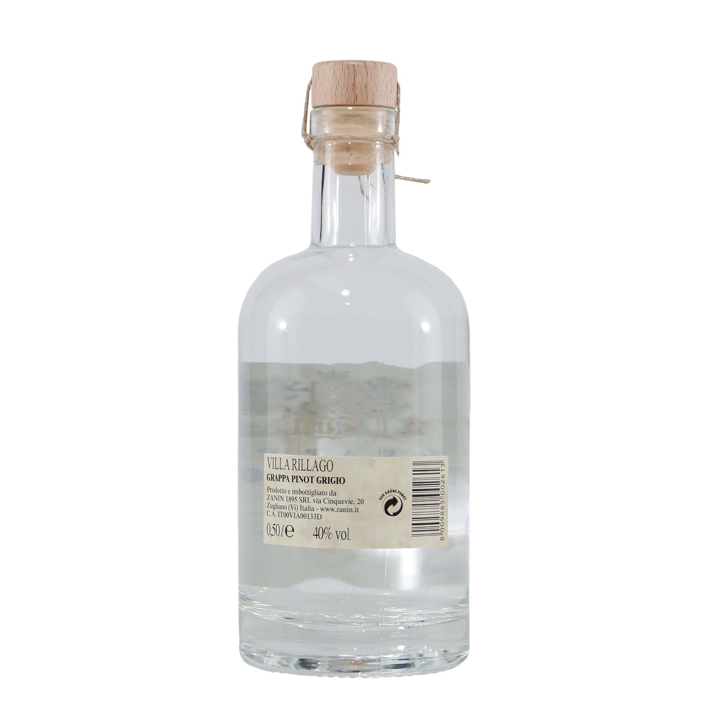 Villa Rillago Pinot Grigio Grappa mit Geschenk-Holzkiste