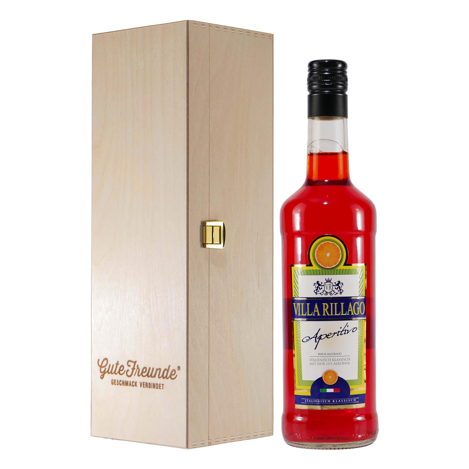 Villa Rillago Aperitivo mit Geschenk-Holzkiste