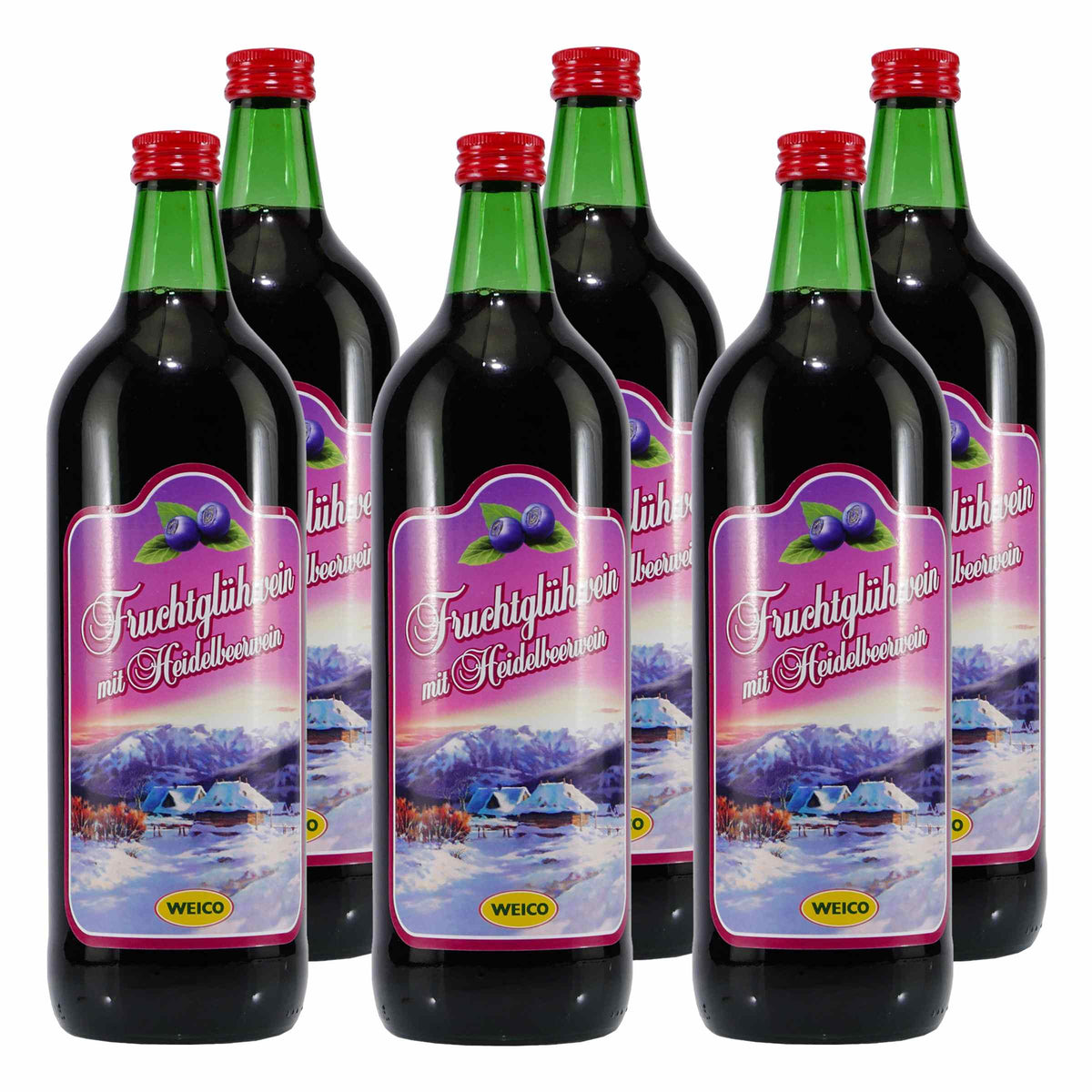 Weico Fruchtglühwein mit Heidelbeerwein (6 x 1,0L)