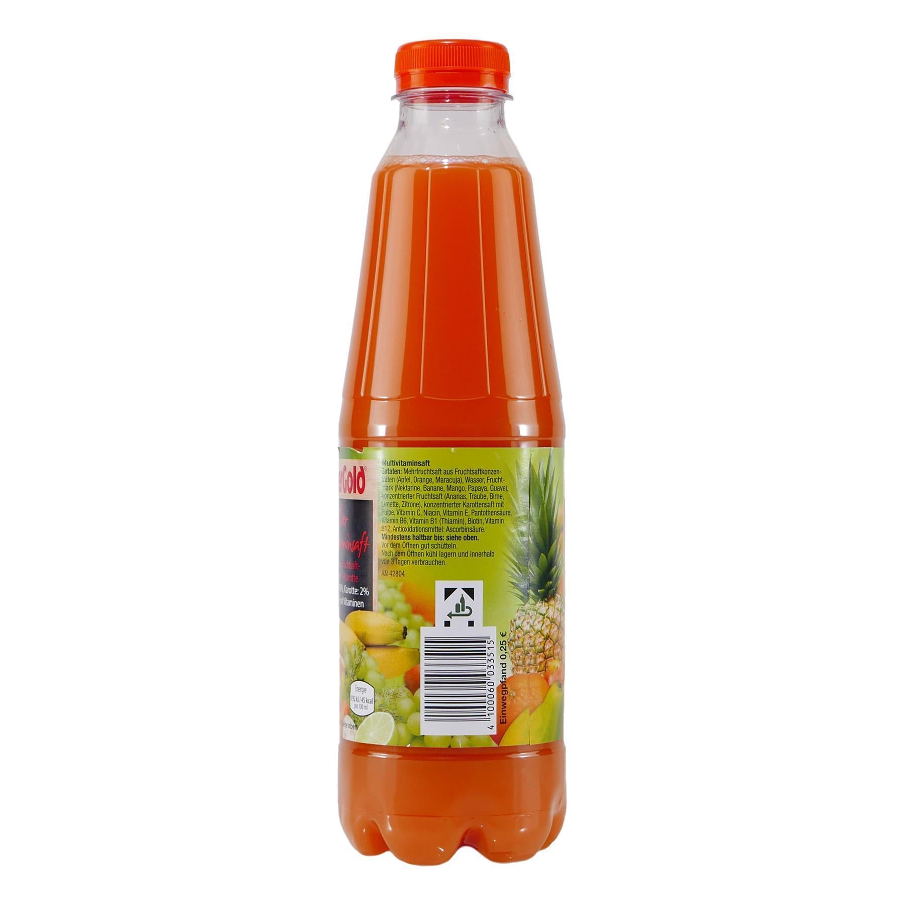 WeserGold Milder Multivitaminsaft (6 x 1,0L) EINWEG