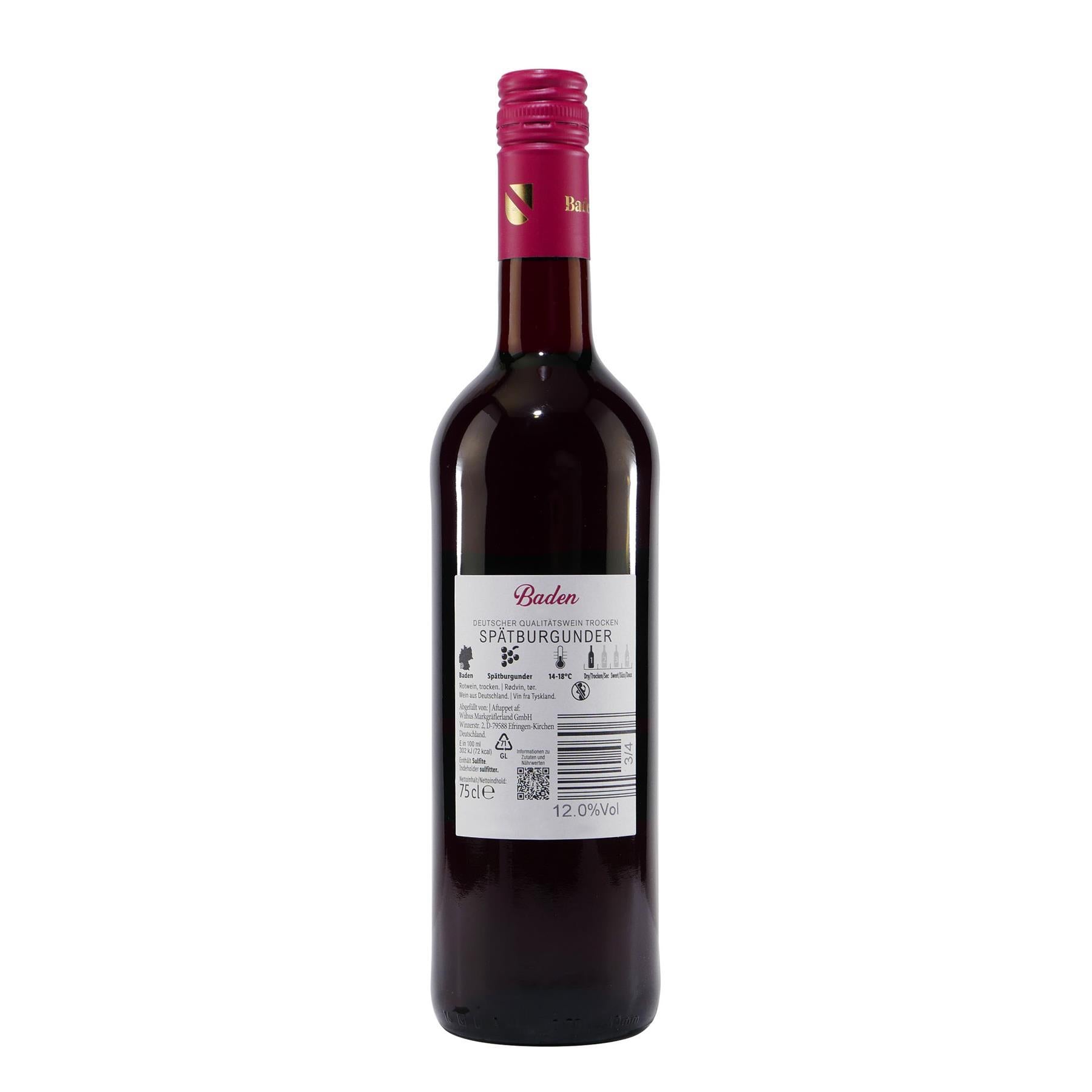 Wiihus Baden Spätburgunder -trocken- (6 x 0,75L)