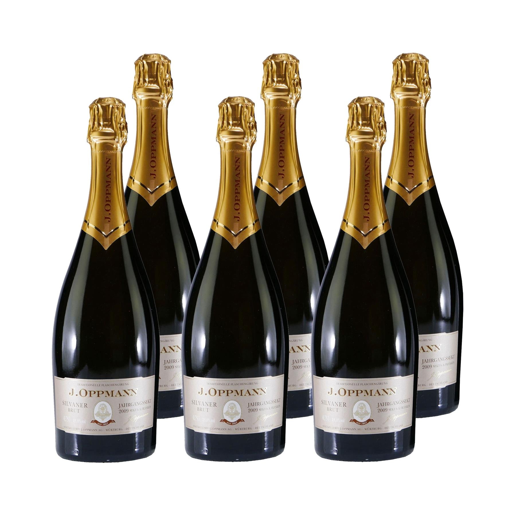 J.Oppmann Silvaner brut Sekt 2009 Flaschengärung (6x0,75L)