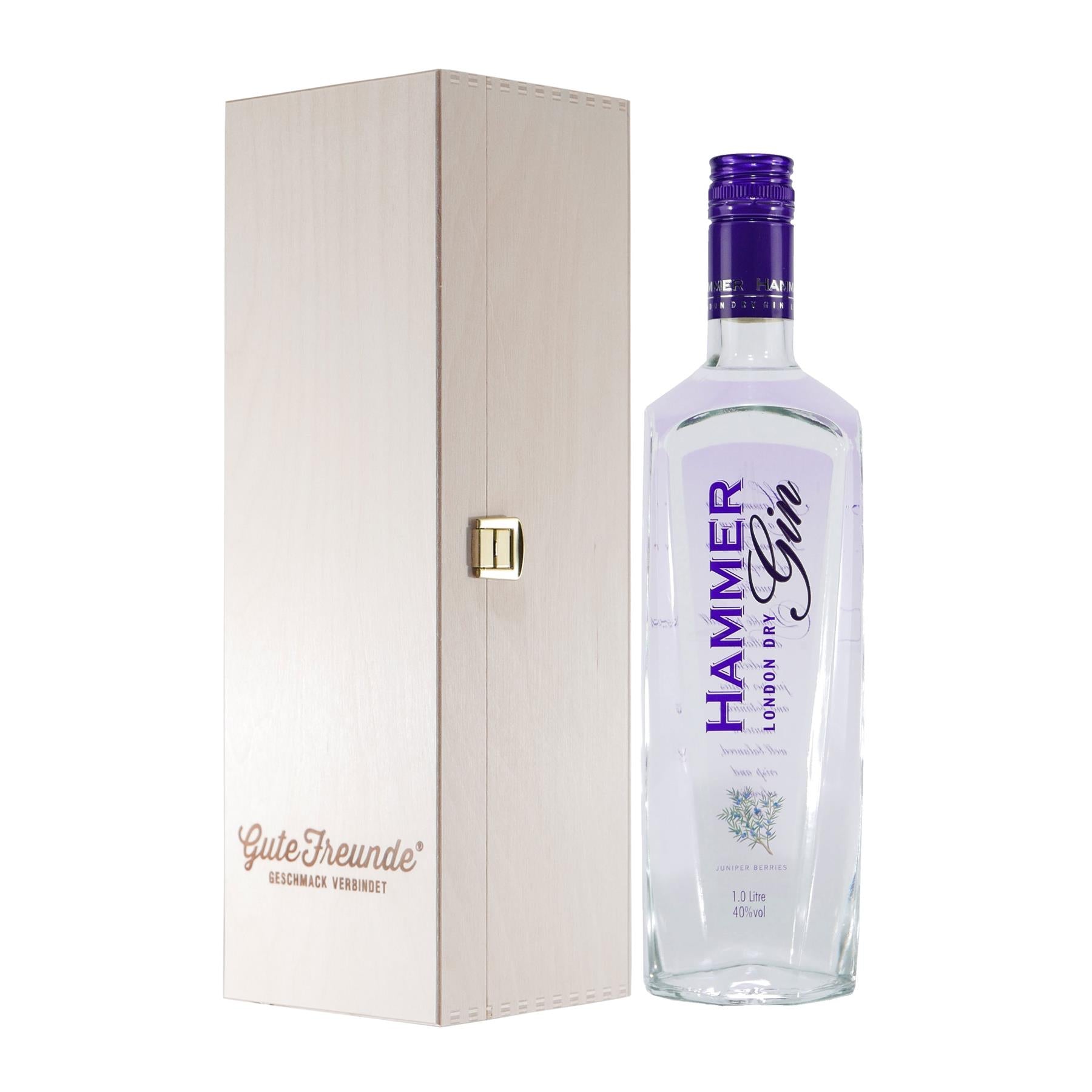 Hammer London Dry Gin in Geschenk-Holzkiste