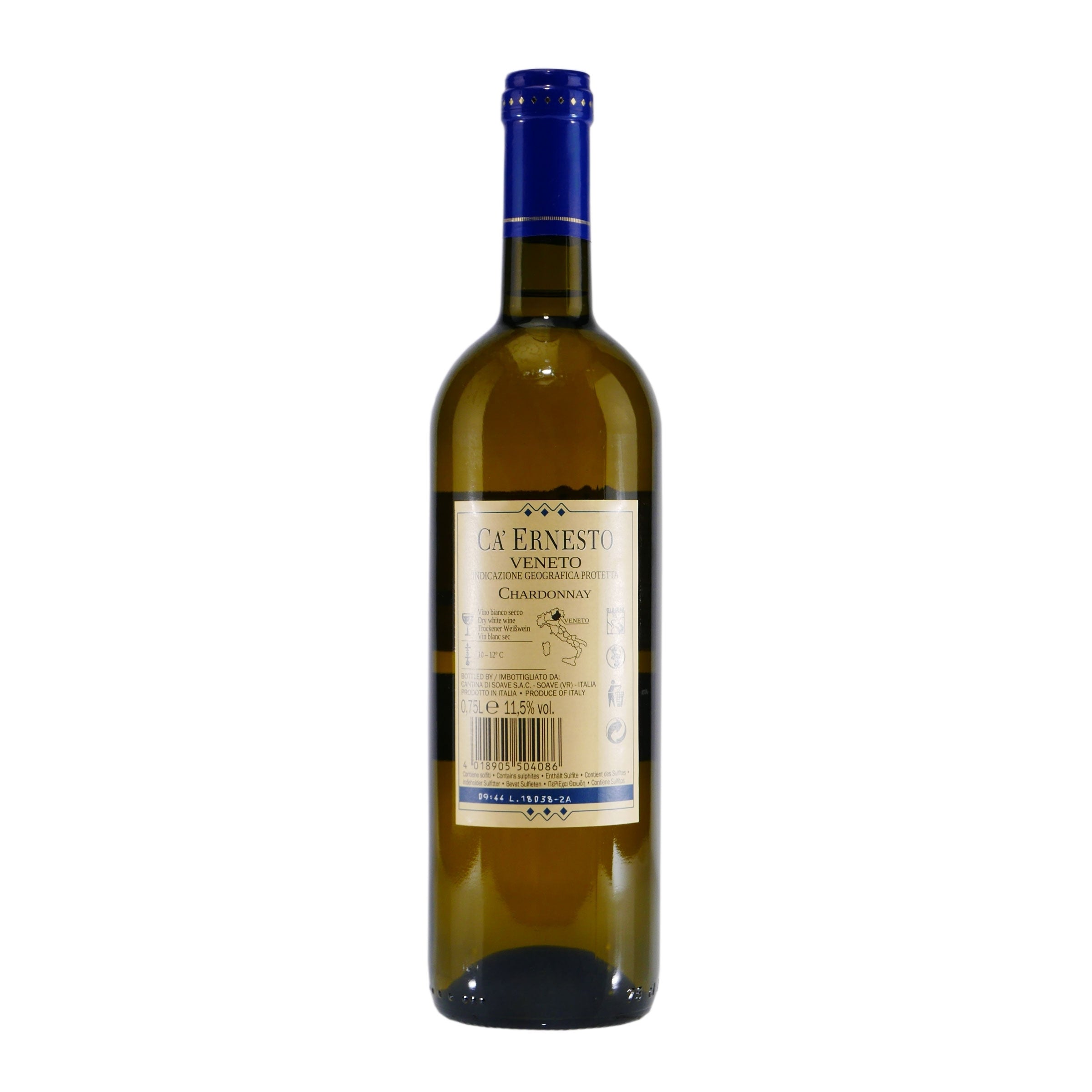 CA' ERNESTO Chardonnay IGP Italienischer Weißwein (6 x 0,75L)