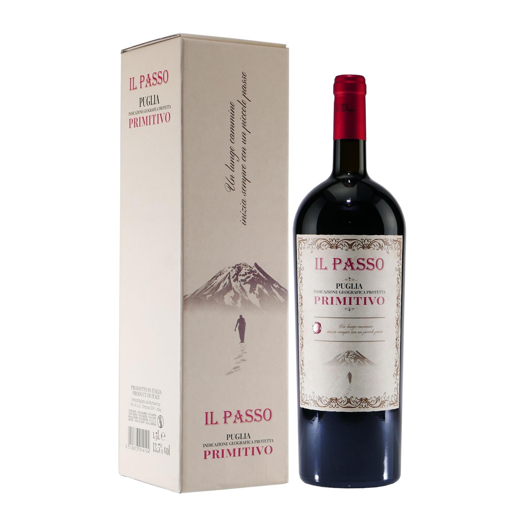 IL PASSO Primitivo Puglia 1,5L IGP Rotwein Italienischer 