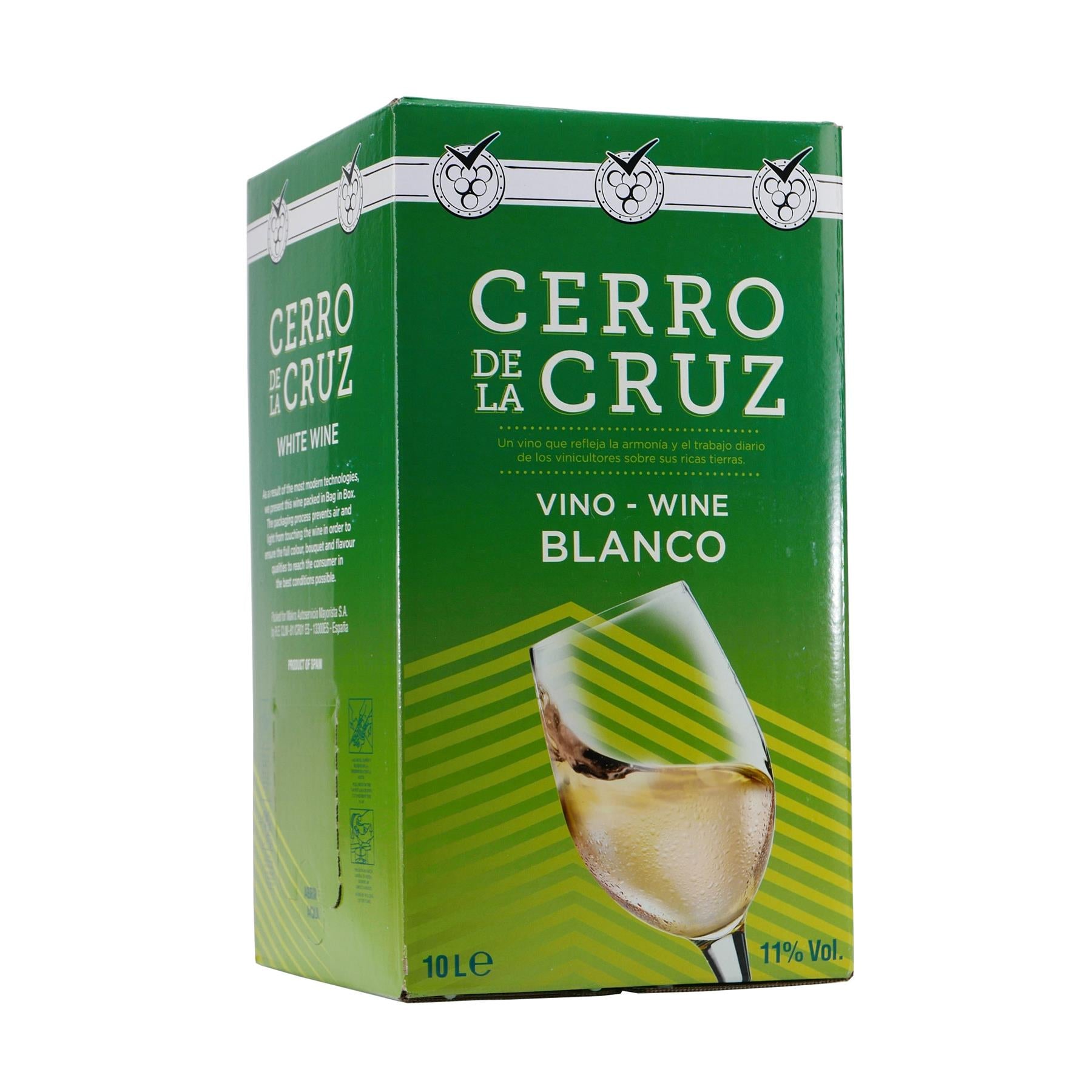 10L de Blanco - Cruz Vino trocken Cerro la Spanien Weißwein BIB