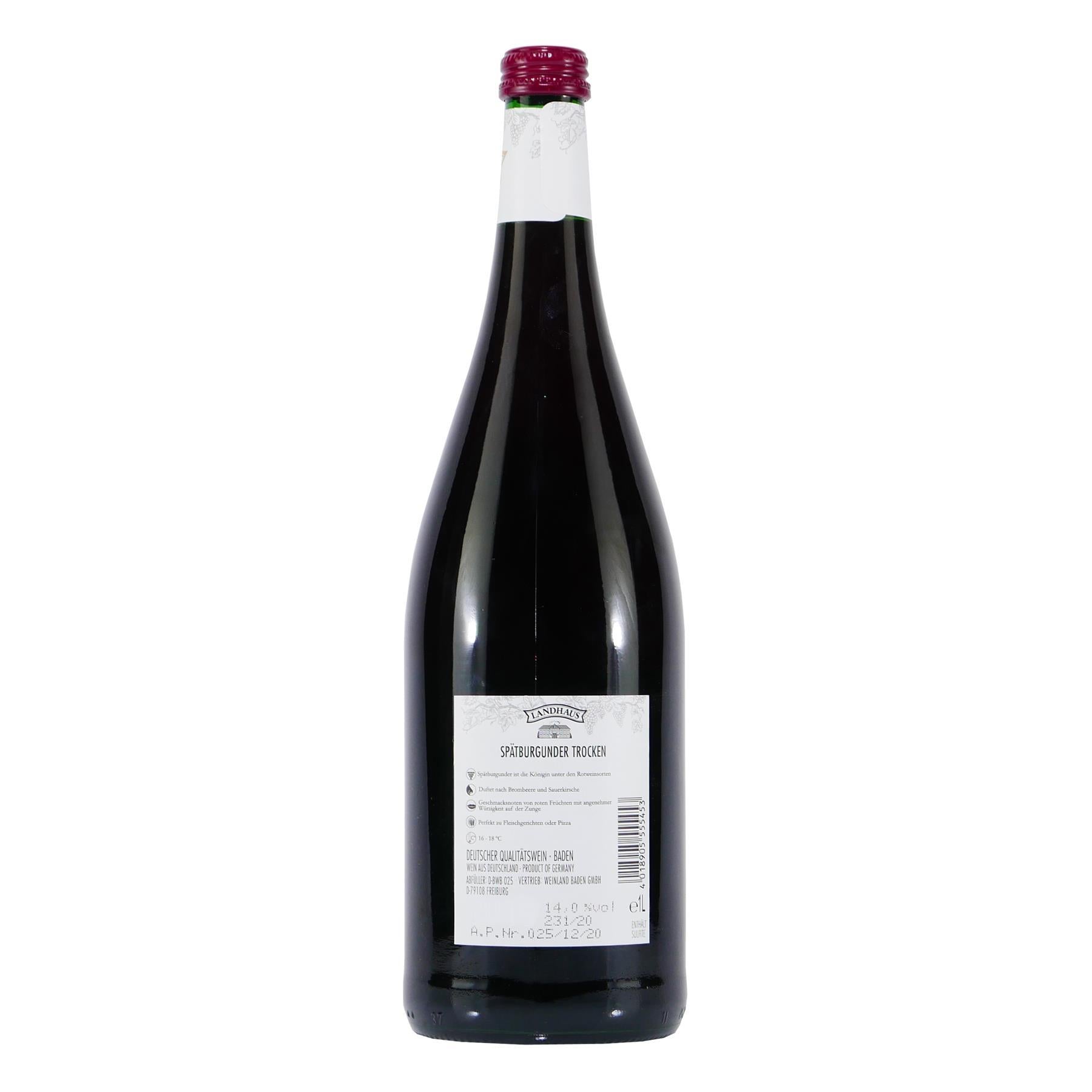 Landhaus Spätburgunder Rotwein -trocken- (6 x 1,0L)