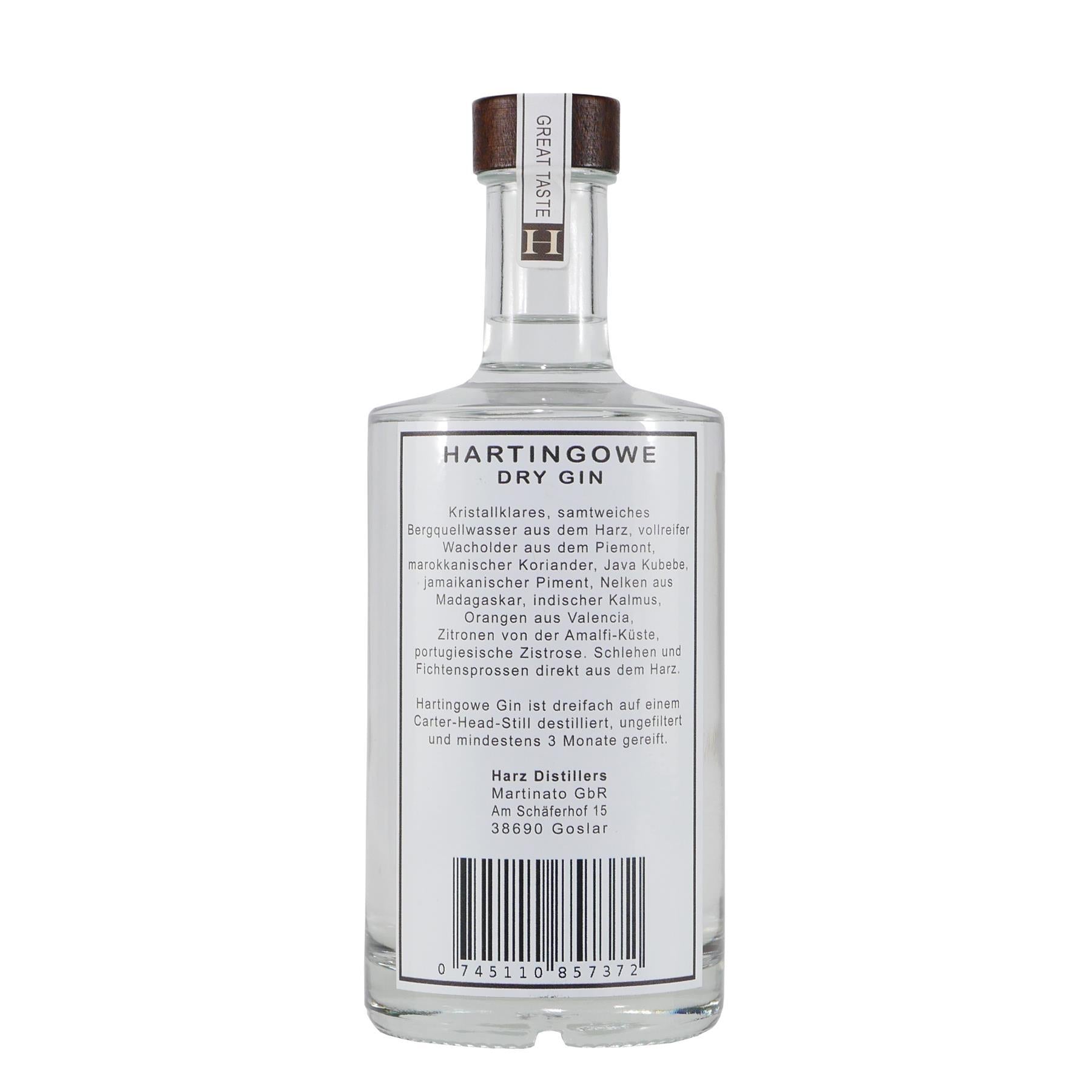 Hartingowe Dry Gin mit Geschenk-Holzkiste