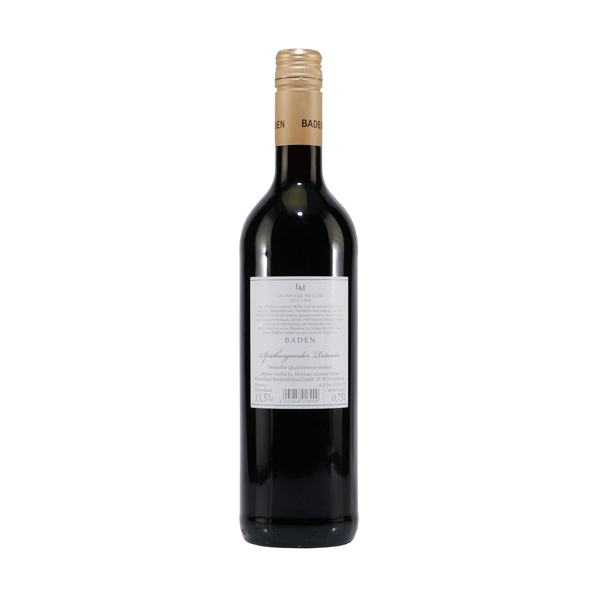 Leonhard Müller Spätburgunder - Rotwein -trocken- (6 x 0,75L)