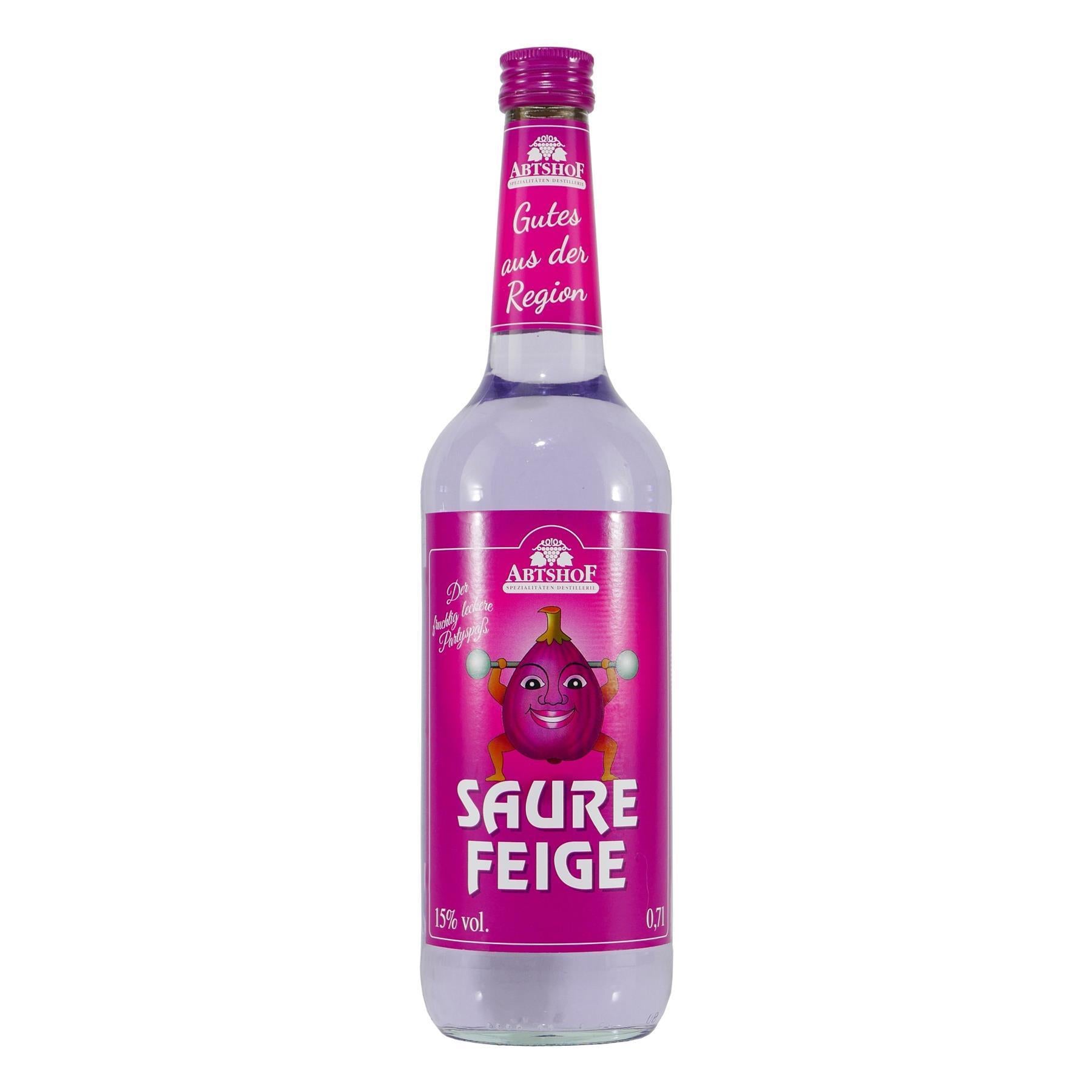 Abtshof Saure Feige-Likör mit Geschenk-Holzkiste