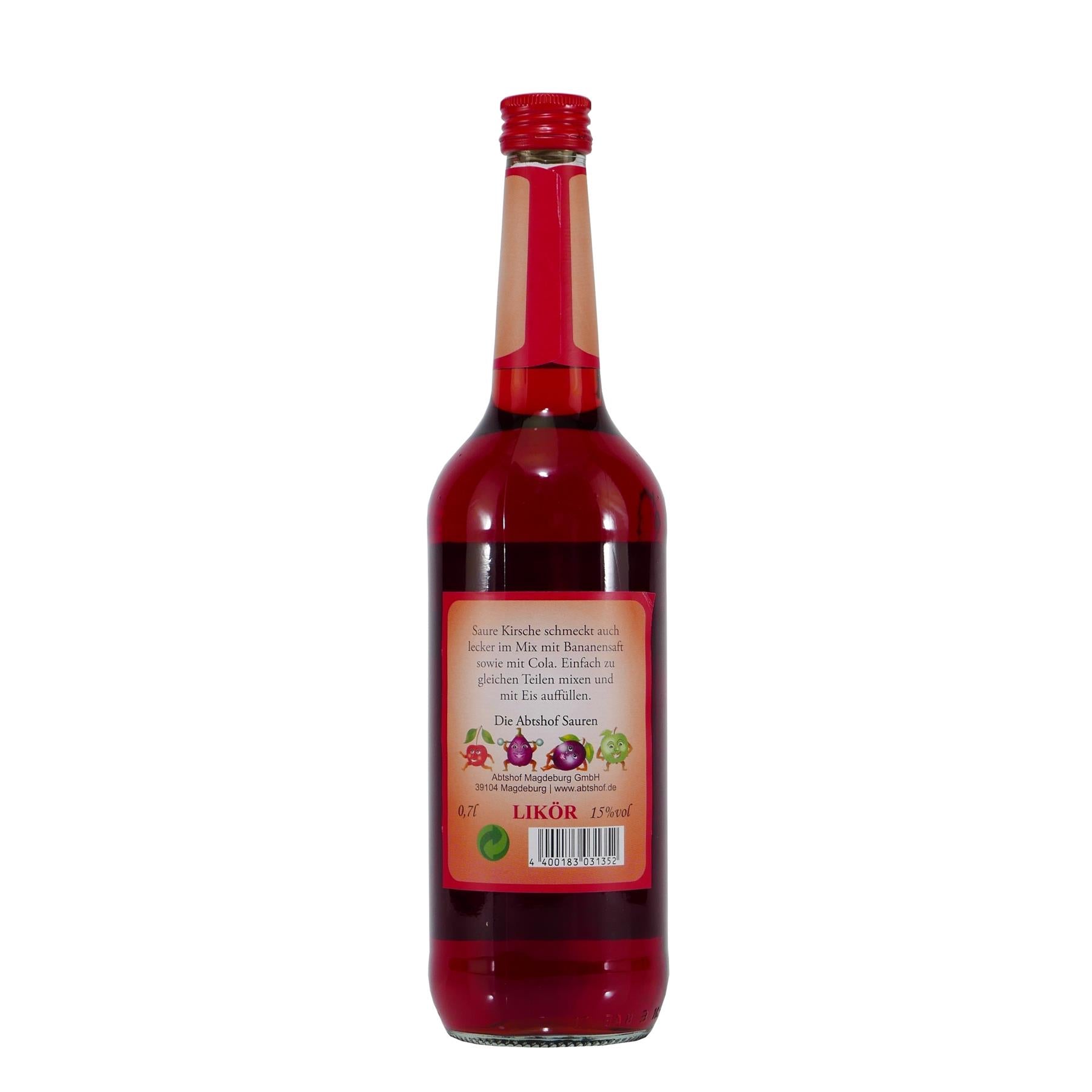 Abtshof Saure Kirsche-Likör mit Geschenk-Holzkiste