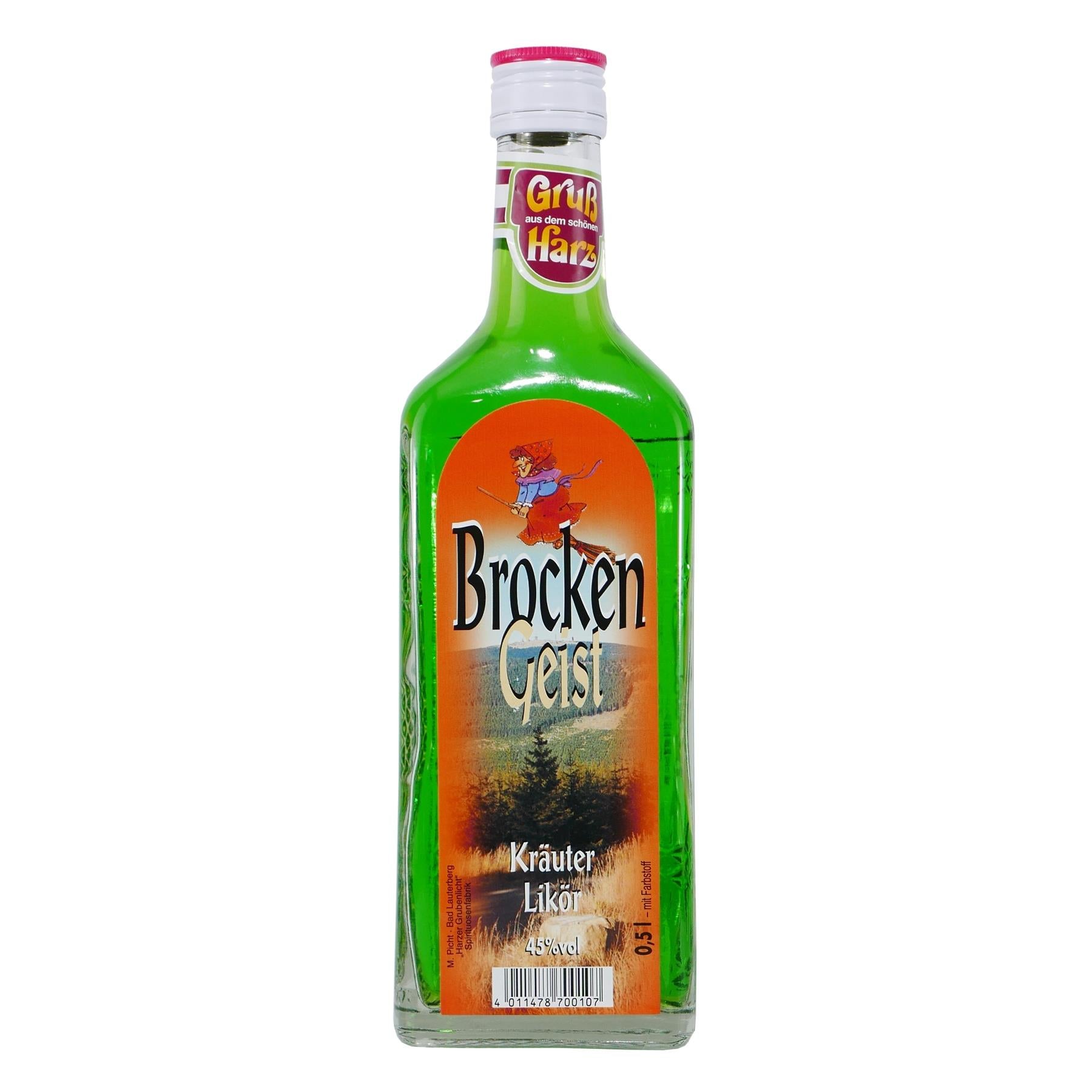 Brocken Geist Kräuter-Likör mit Geschenk-Holzkiste