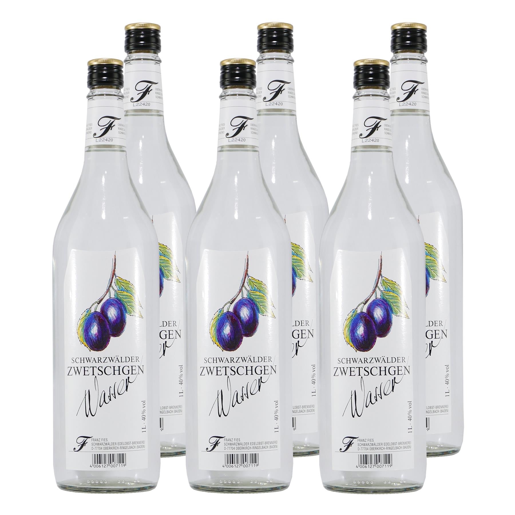 Fies Schwarzwälder Zwetschgen Wasser (6 x 1,0L)