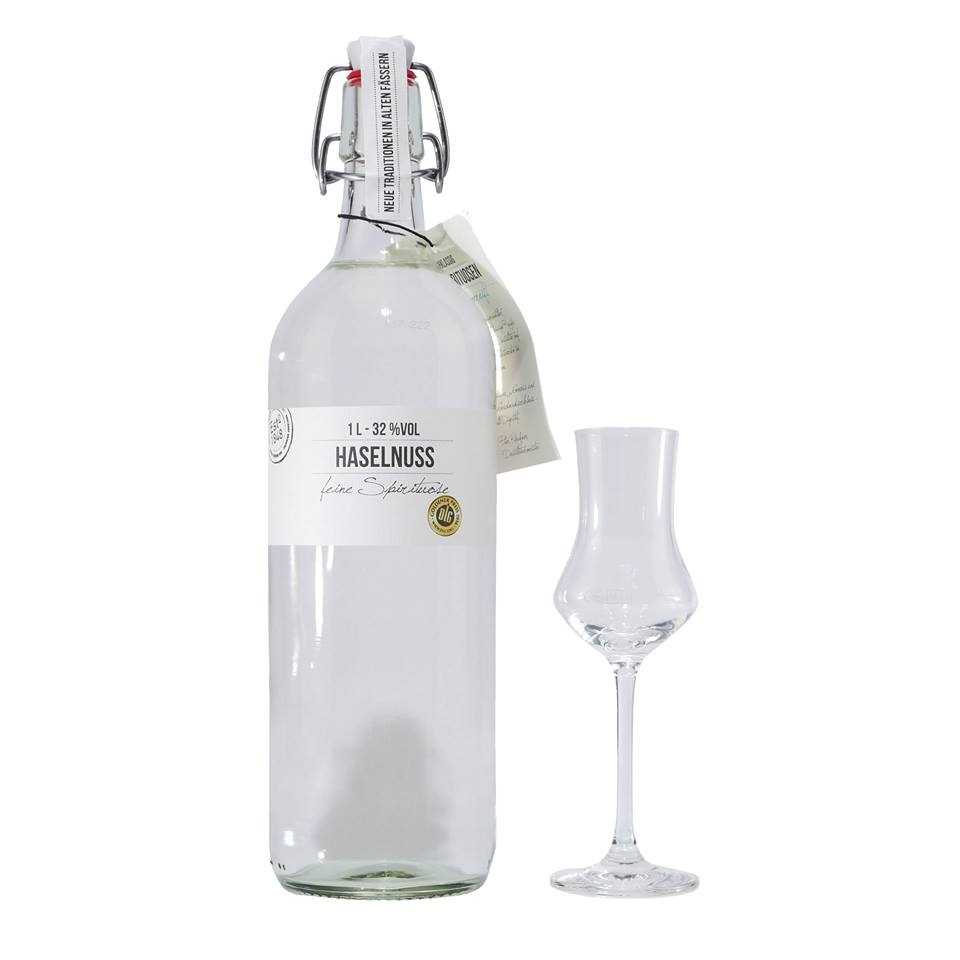 Birkenhof Haselnuss Nussbrand mit 6 x Gläser