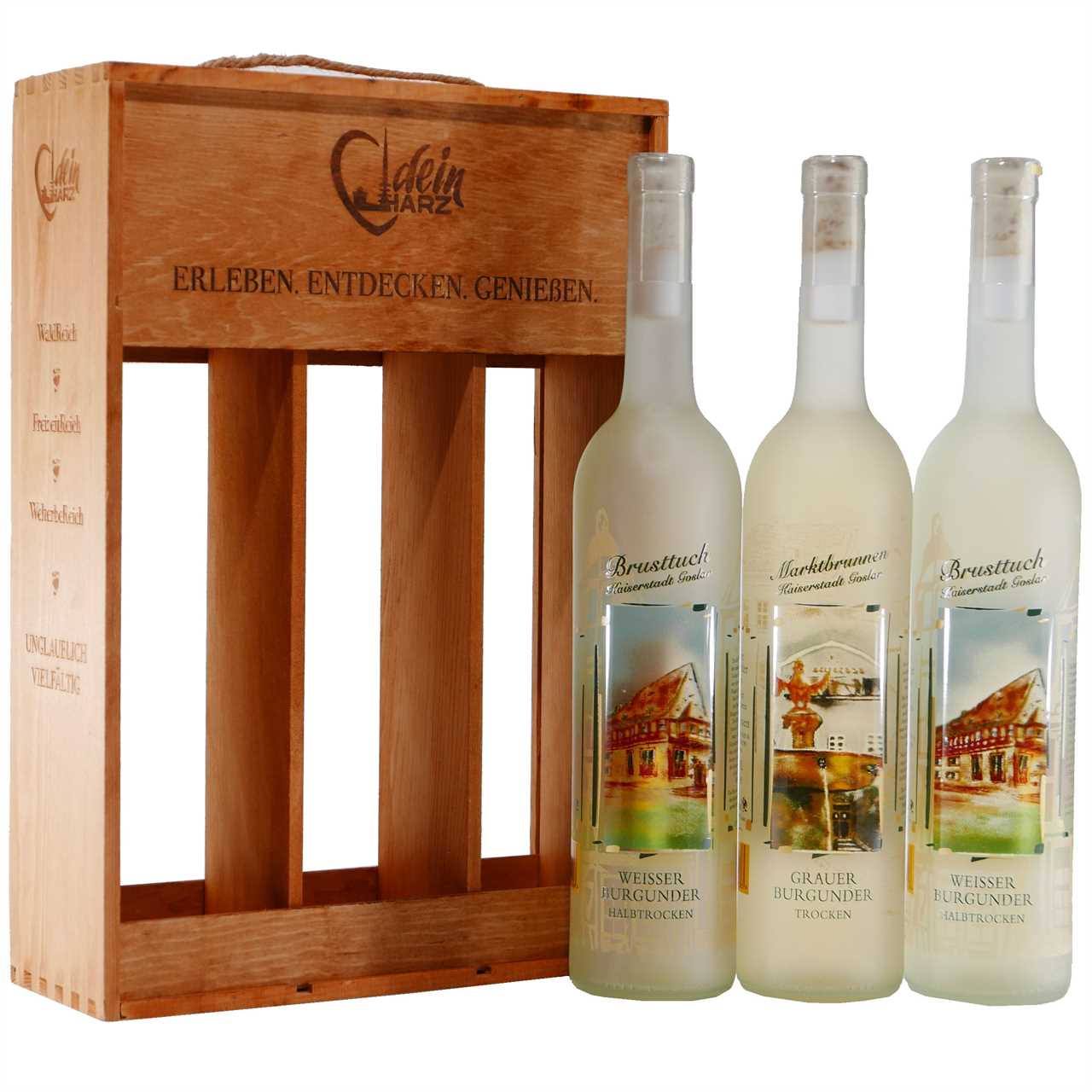 "Kaiserstadt Goslar" Wein Editionen im 3er Weinträger