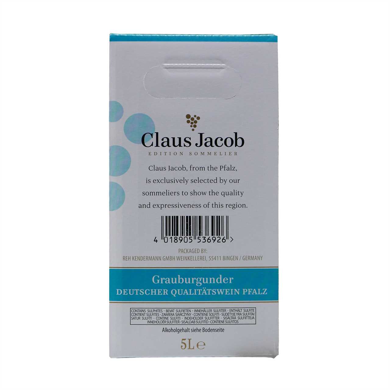 Claus Jacob Grauburgunder Qualitätswein 5L BIB