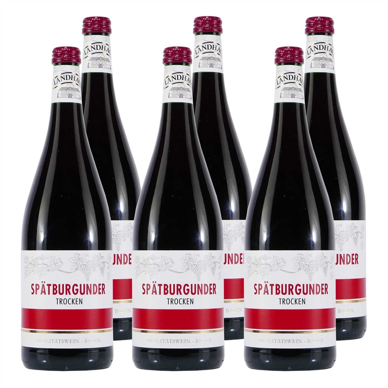 Landhaus Spätburgunder Rotwein -trocken- (6 x 1,0L)