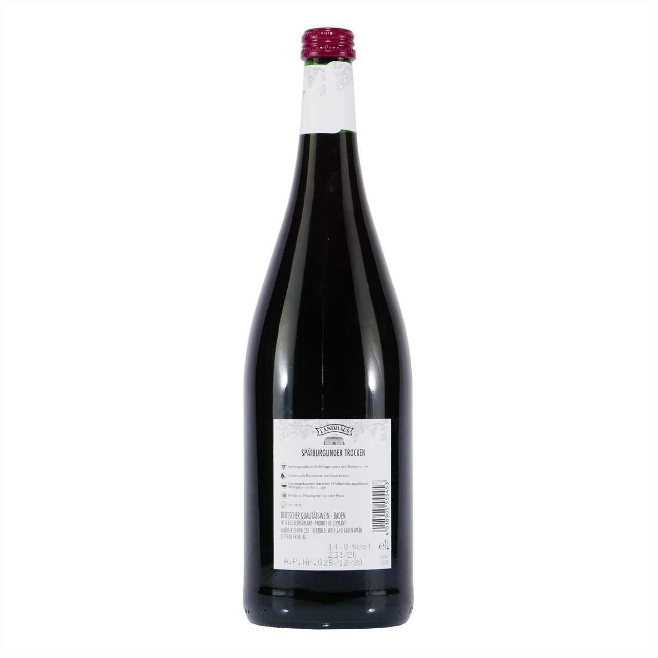Landhaus Spätburgunder Rotwein -trocken- (6 x 1,0L)