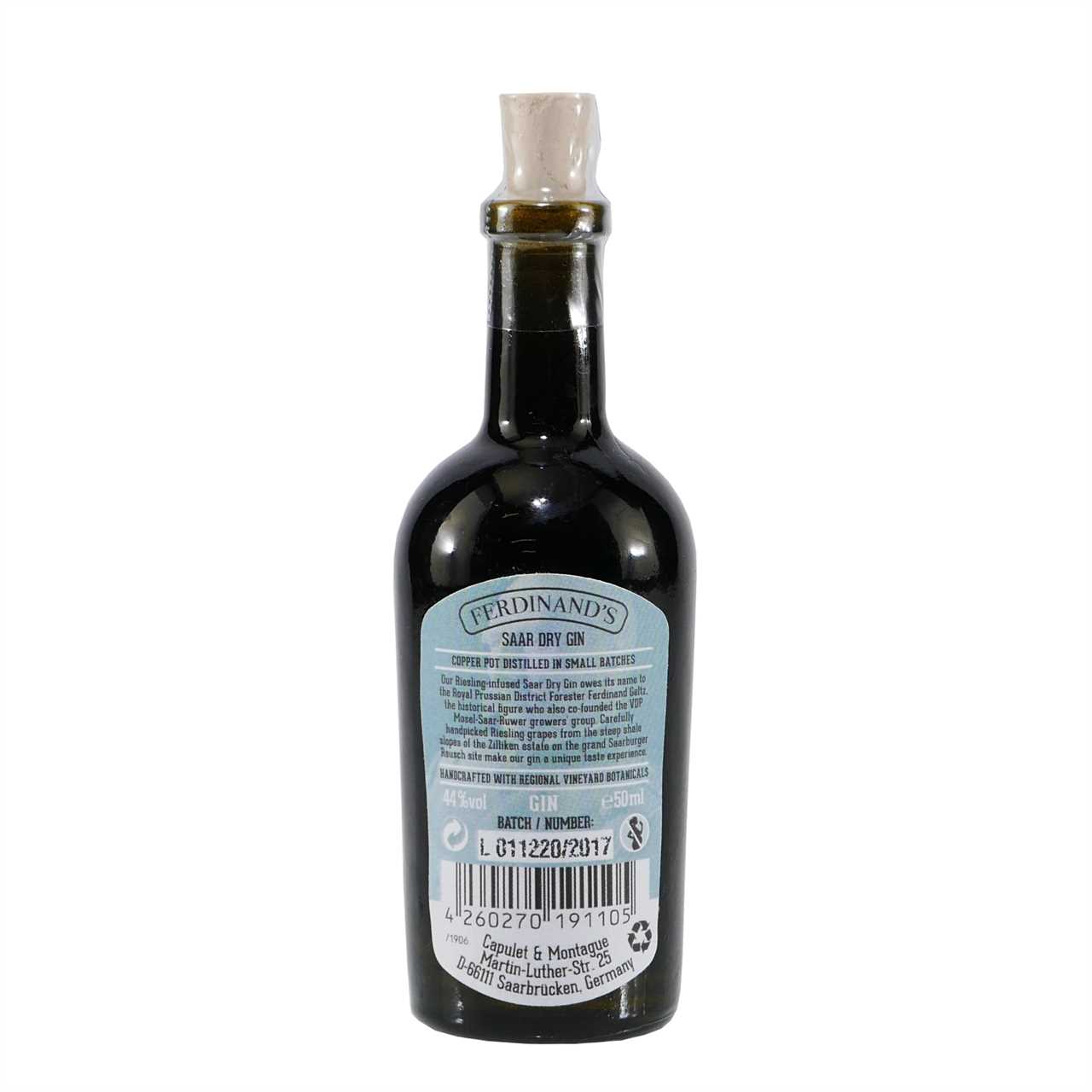 Ferdinand's Saar Dry Gin "Mini" 0,05L