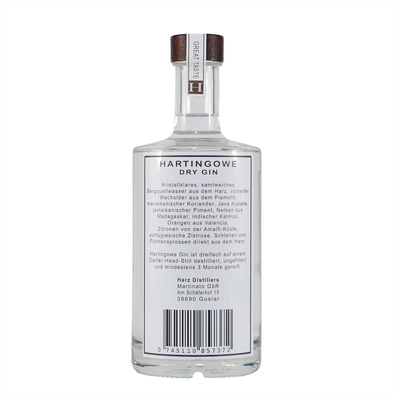 Hartingowe Dry Gin mit Geschenk-Holzkiste