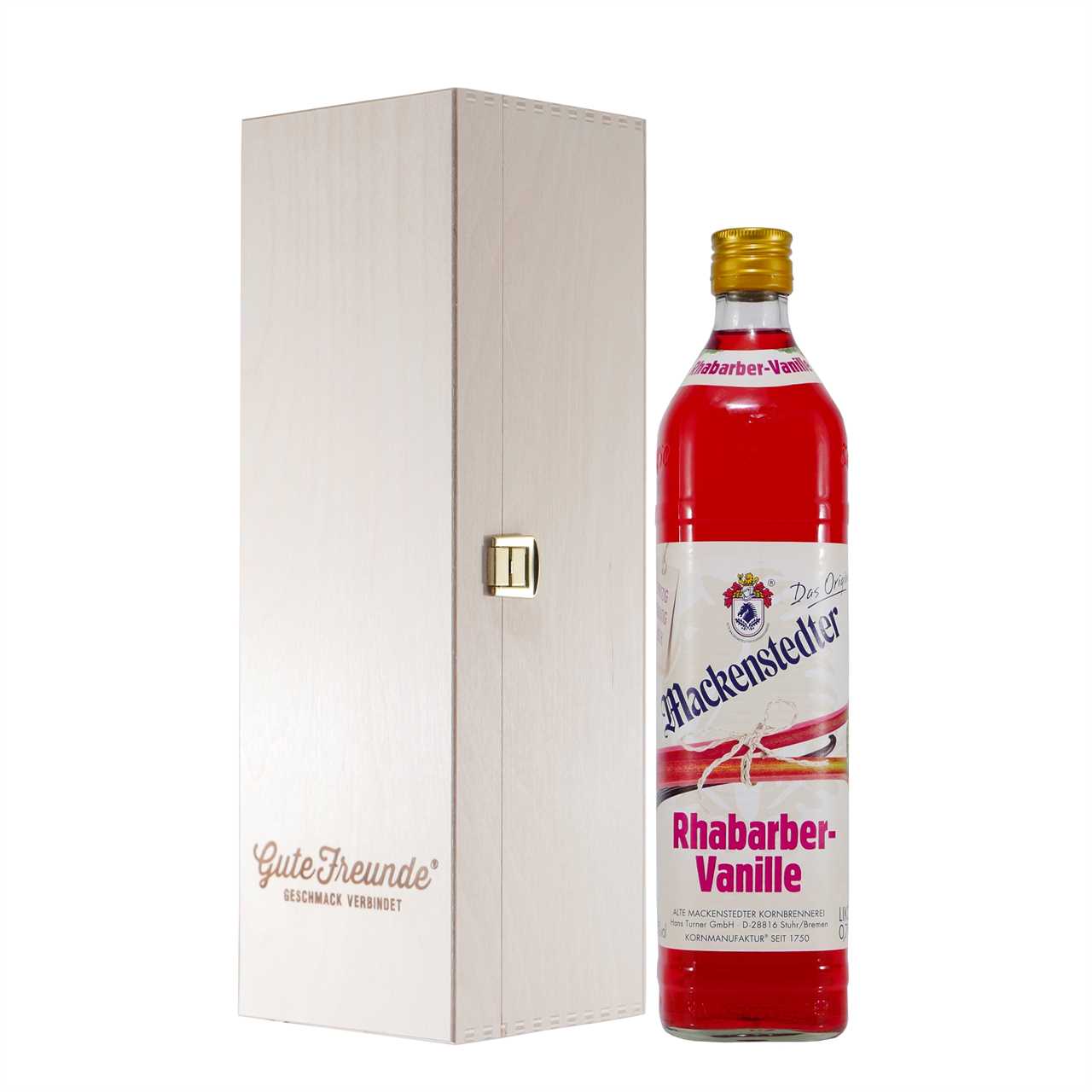 Mackenstedter Rhabarber-Vanille mit Geschenk-Holzkiste