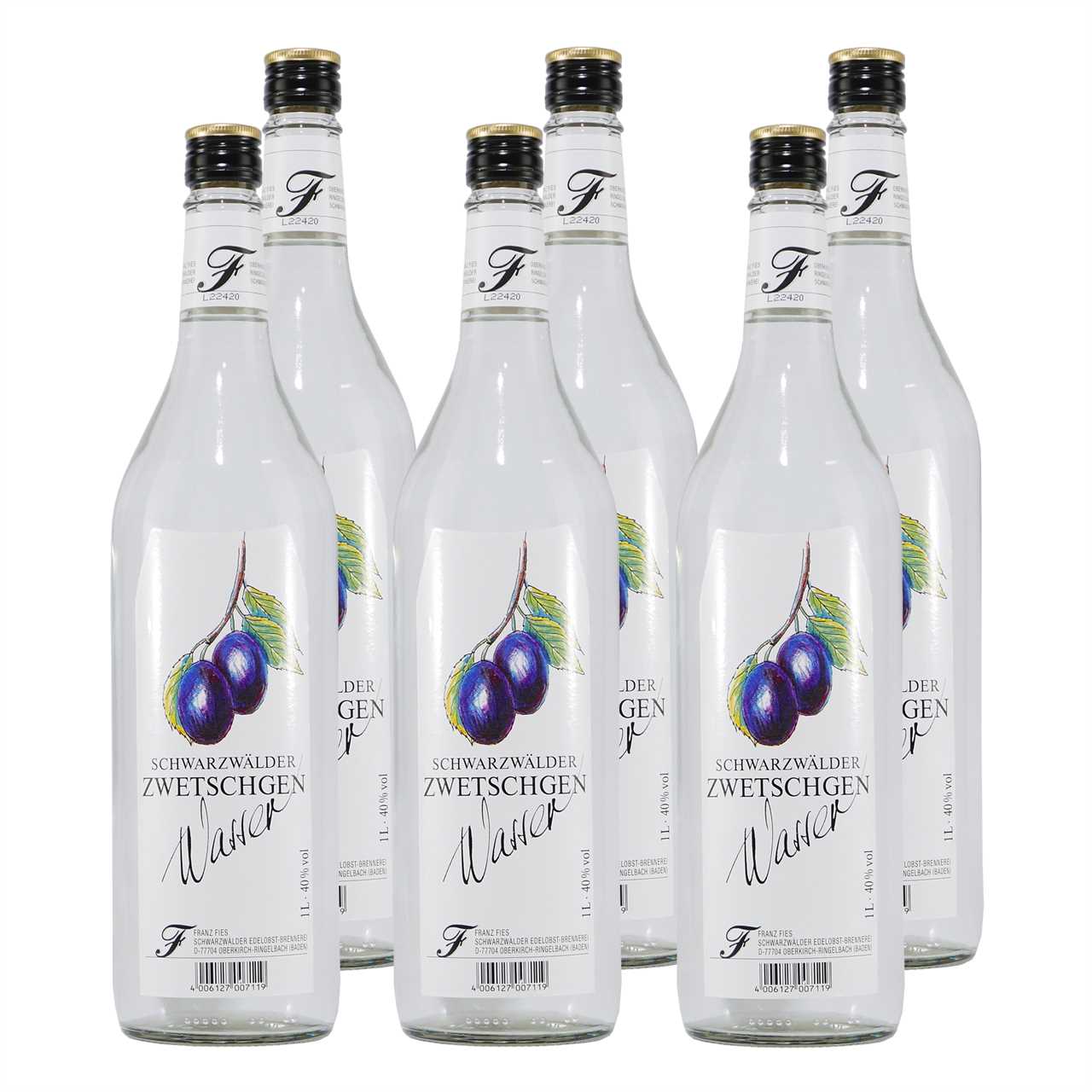 Fies Schwarzwälder Zwetschgen Wasser (6 x 1,0L)
