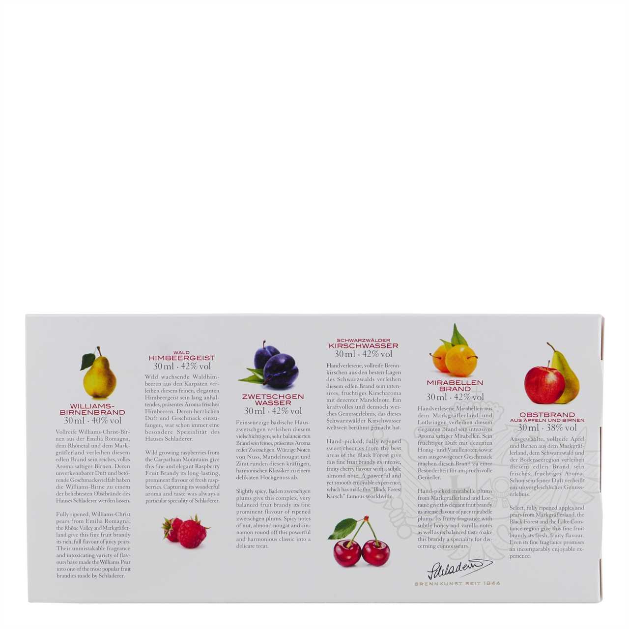 Schladerer "mini" (6 x 0,03L) Geschenk Probier-Set