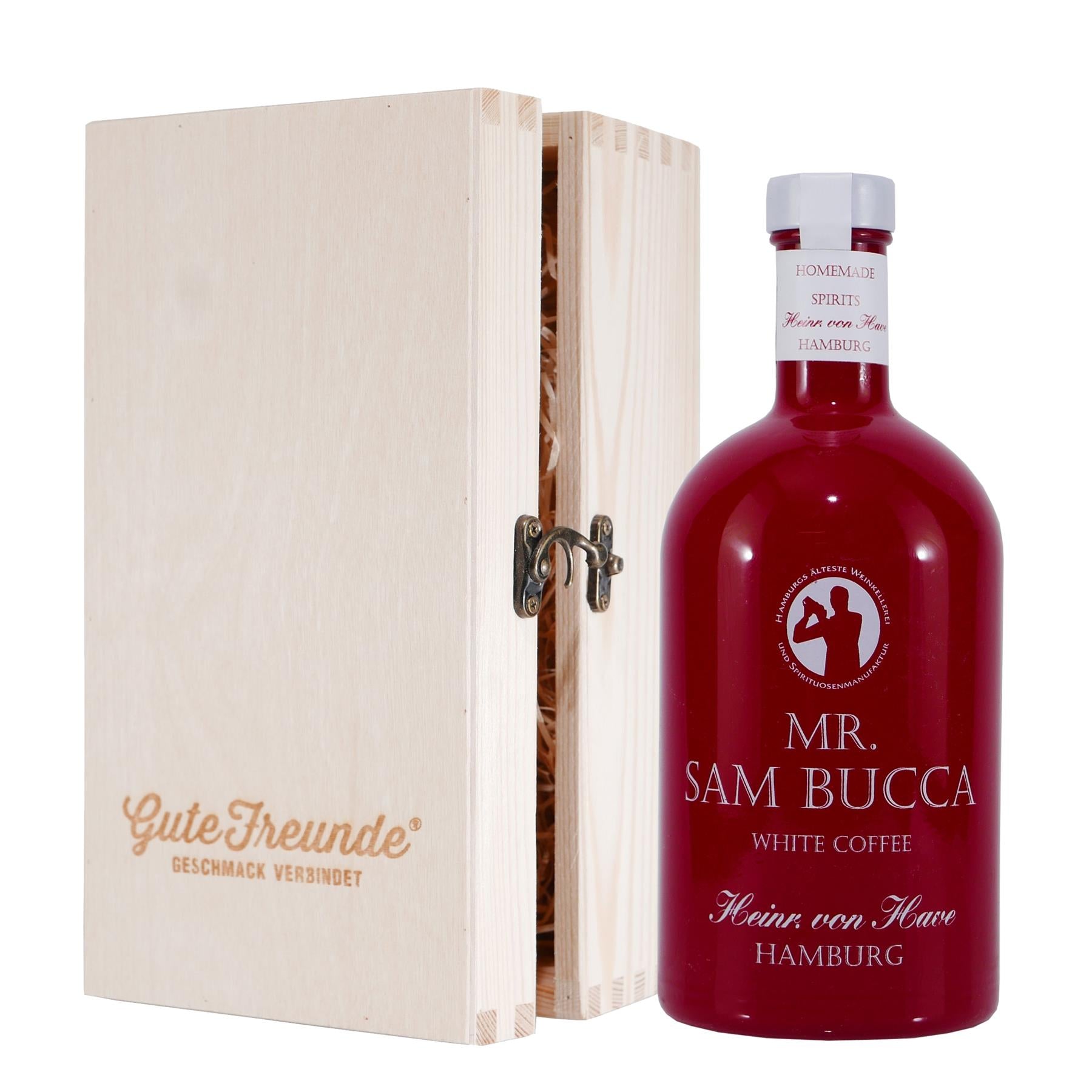 Heinr. von Have Mr. Sam Buccas mit Geschenk-HK