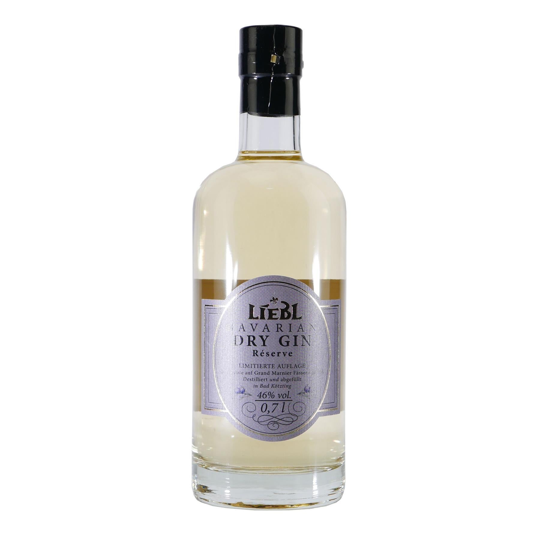 Liebl Bavarian Dry Gin Réserve mit Geschenk-Holzkiste