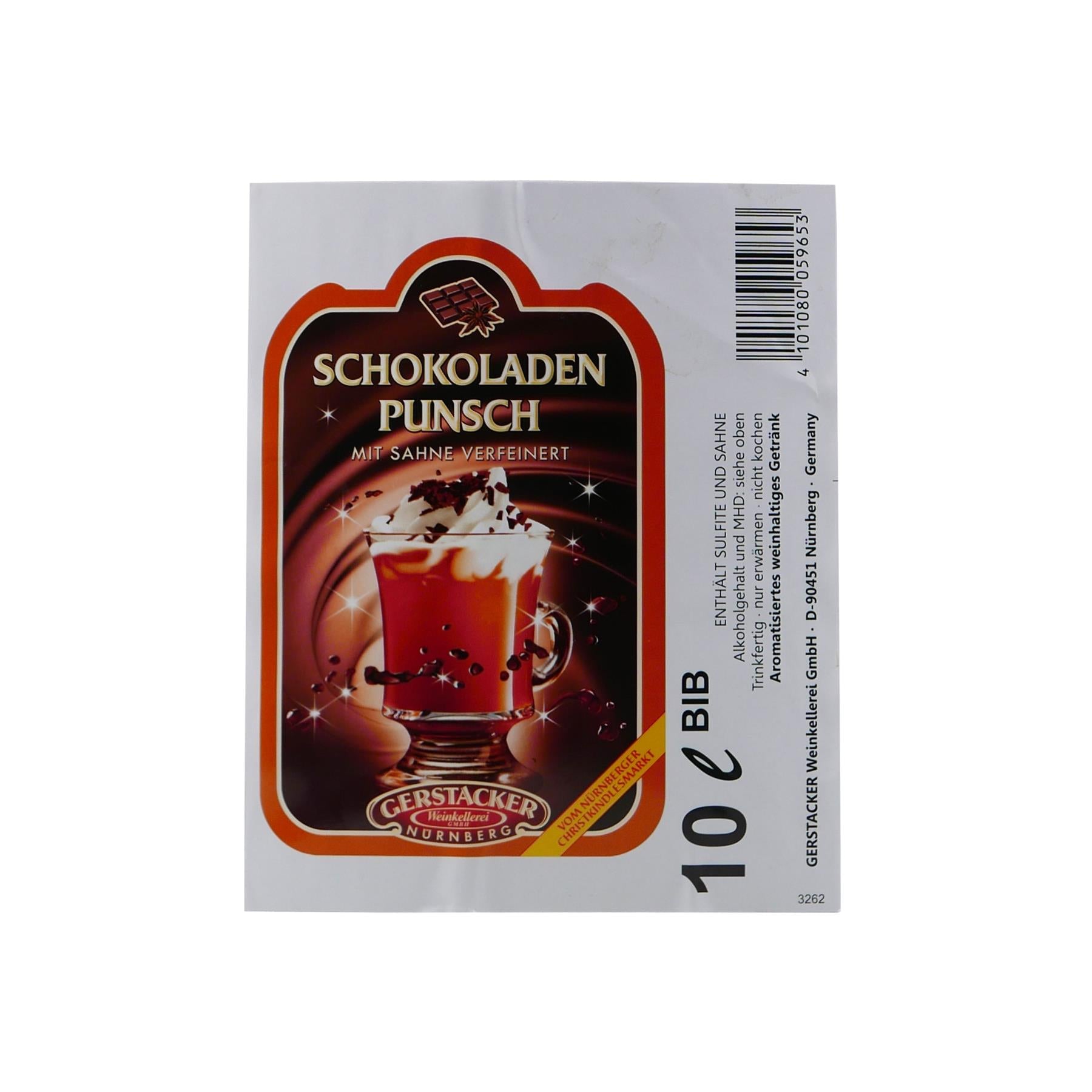 GERSTACKER Schokoladen Punsch 10L BIB