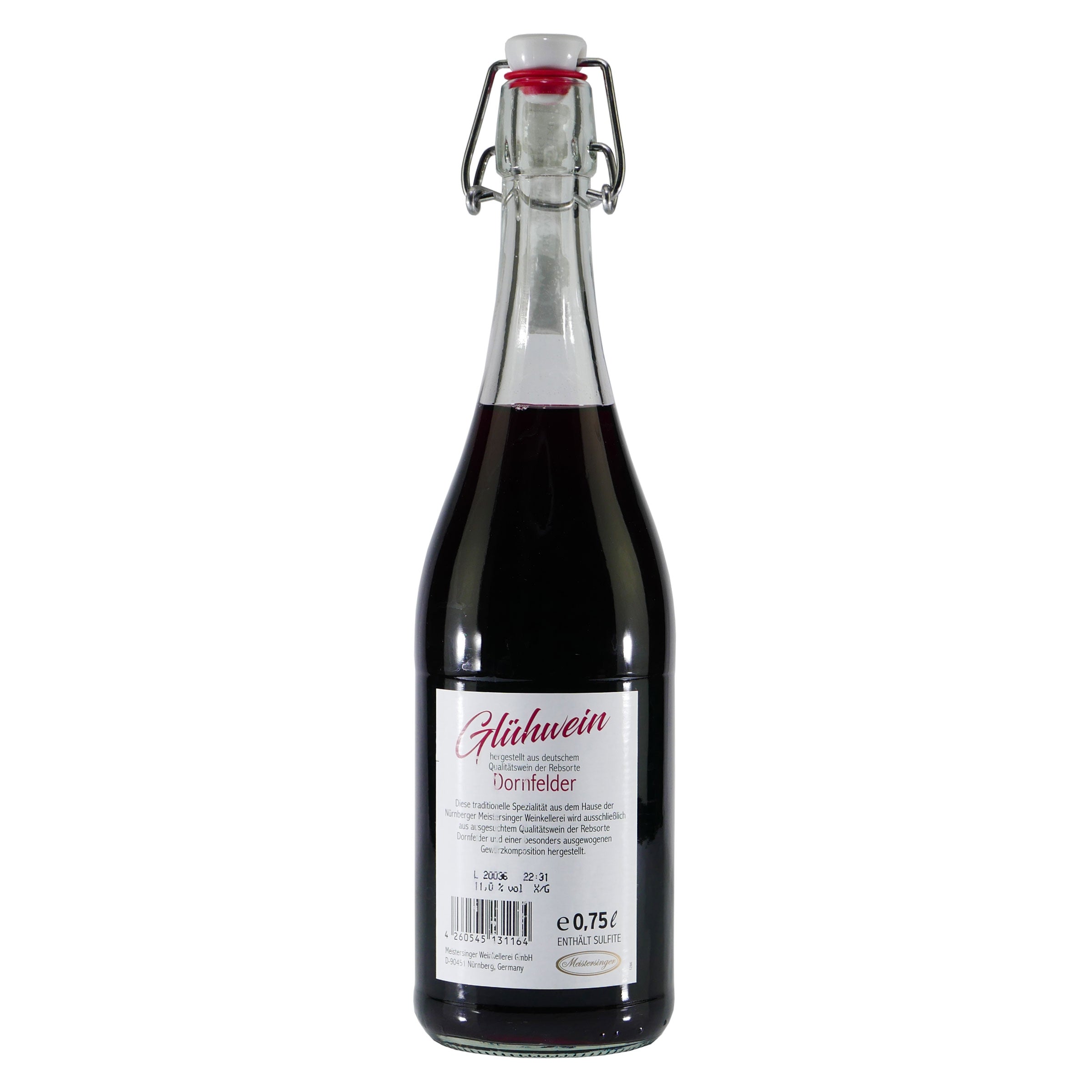 Meistersinger Glühwein Dornfelder QBA (6 x 0,75L)