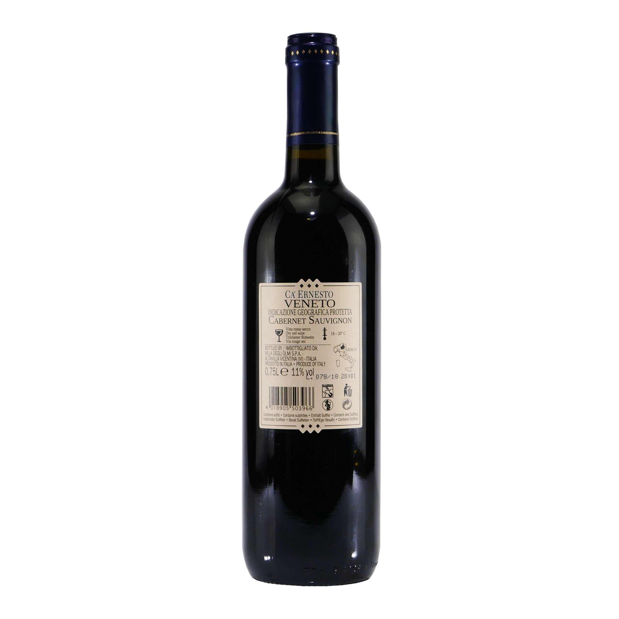 CA' ERNESTO Cabernet Sauvignon IGP Rotwein (6 x 0,75L)