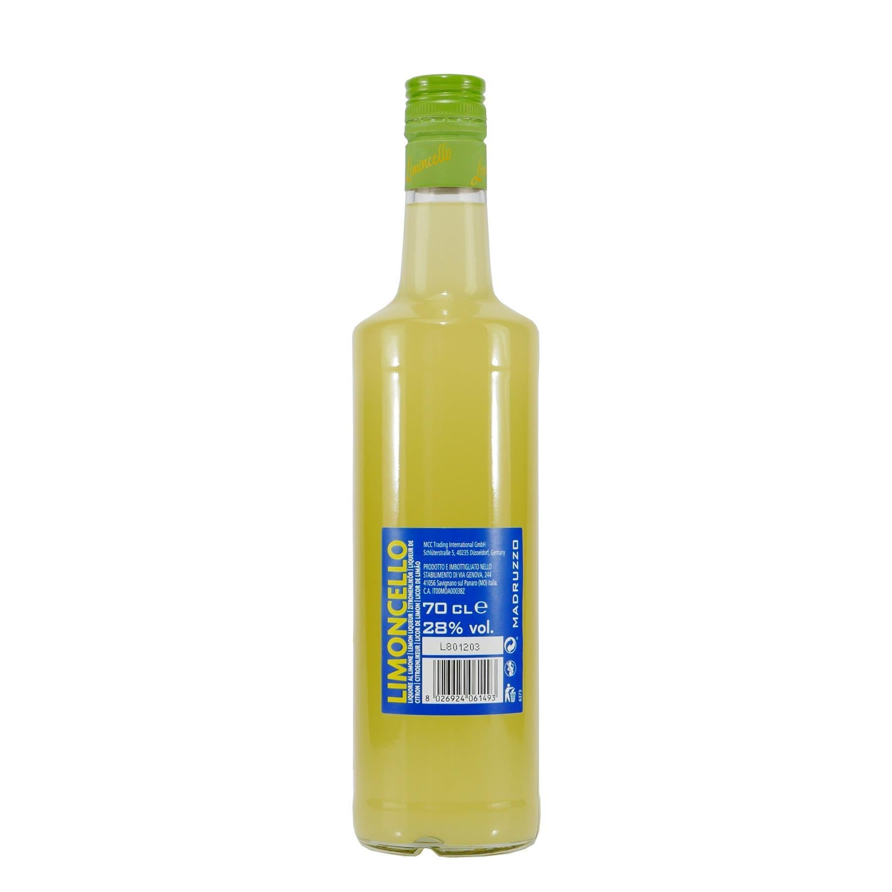 Madruzzo Limoncello Zitronenlikör 0,7L mit Geschenk-Holzkiste
