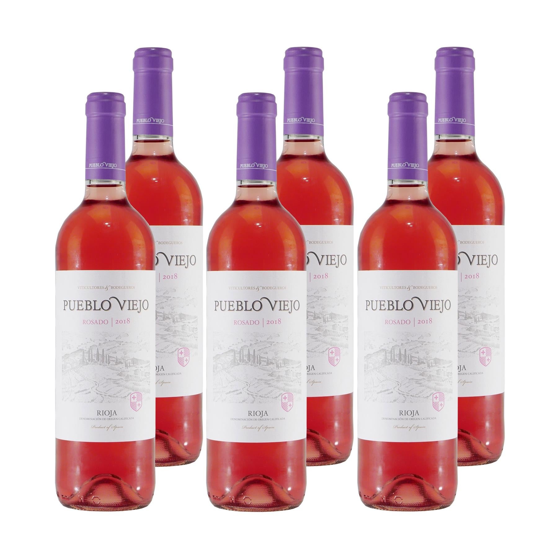 Pueblo Viejo Rioja Rosado Roséwein (6 x 0,75L)