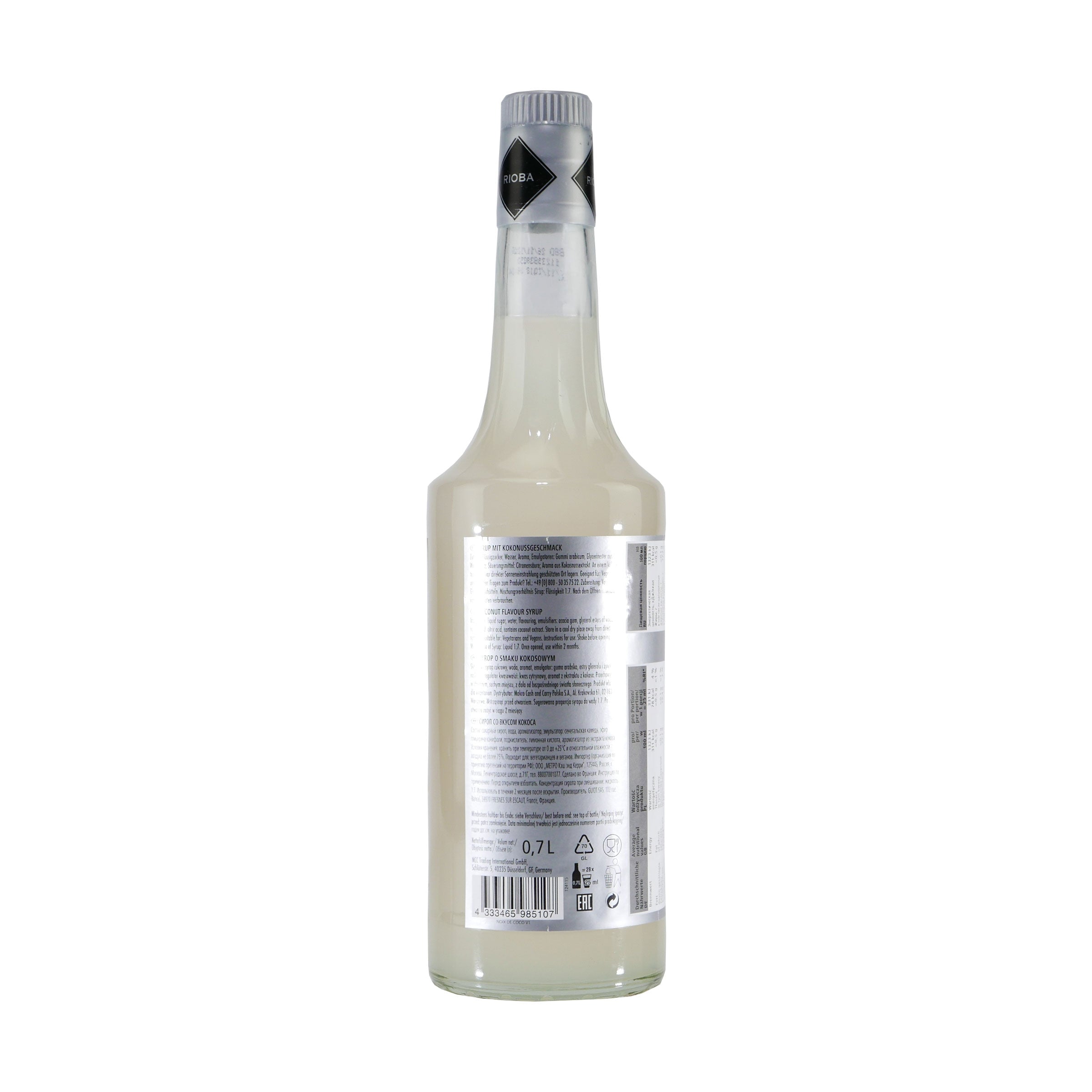 Rioba Coconut Bar-Syrup-Getränkesirup