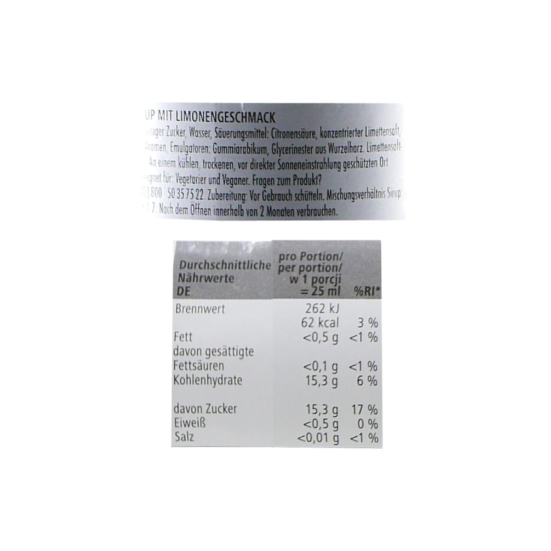 Rioba Lime (Limette) Bar-Syrup -Getränkesirup