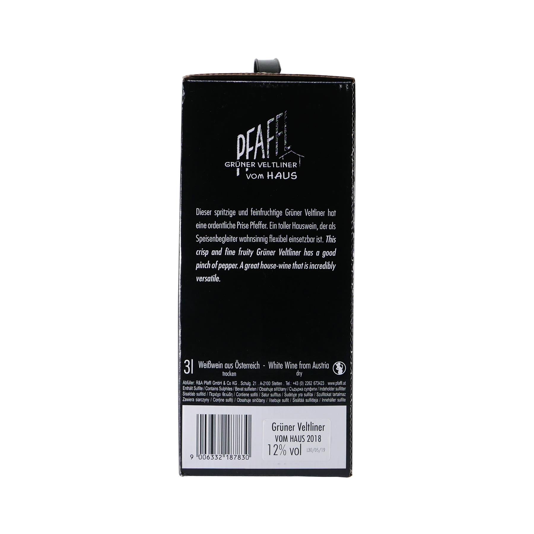 Pfaffl Grüner Veltliner - Heuriger Weißwein -trocken- 3,0L BIB