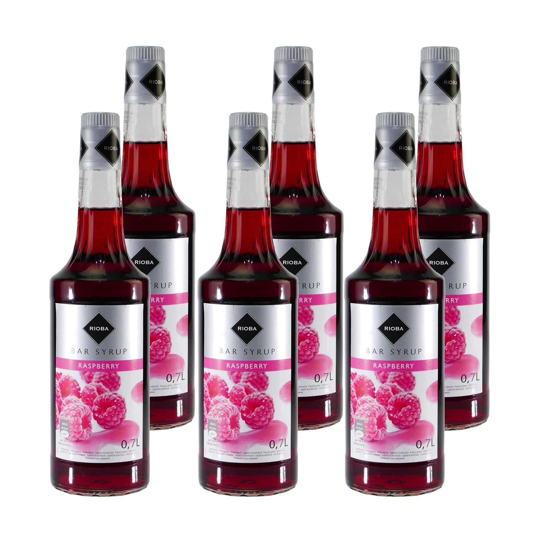 Rioba Rapsberry (Himbeer) Bar-Syrup (6 x 0,7L)